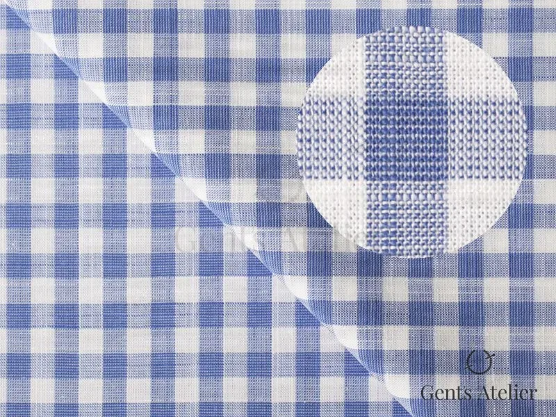Сорочка из A&C 819583 — белый в синюю клетку, 100% Хлопок