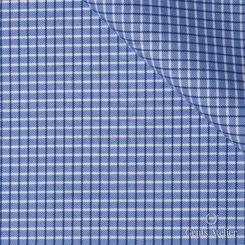 Сорочка из A&C 122431 — белый с синей клеткой, 100% Хлопок