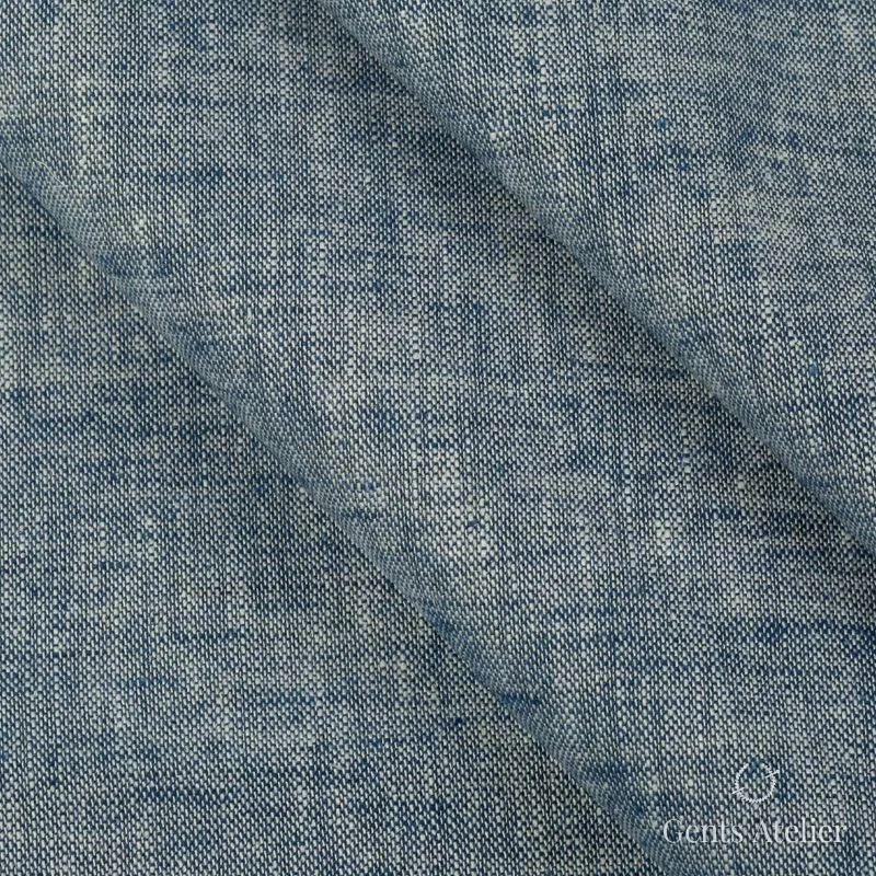 Сорочка из A&C 124004 — серо-синий, 55% лён