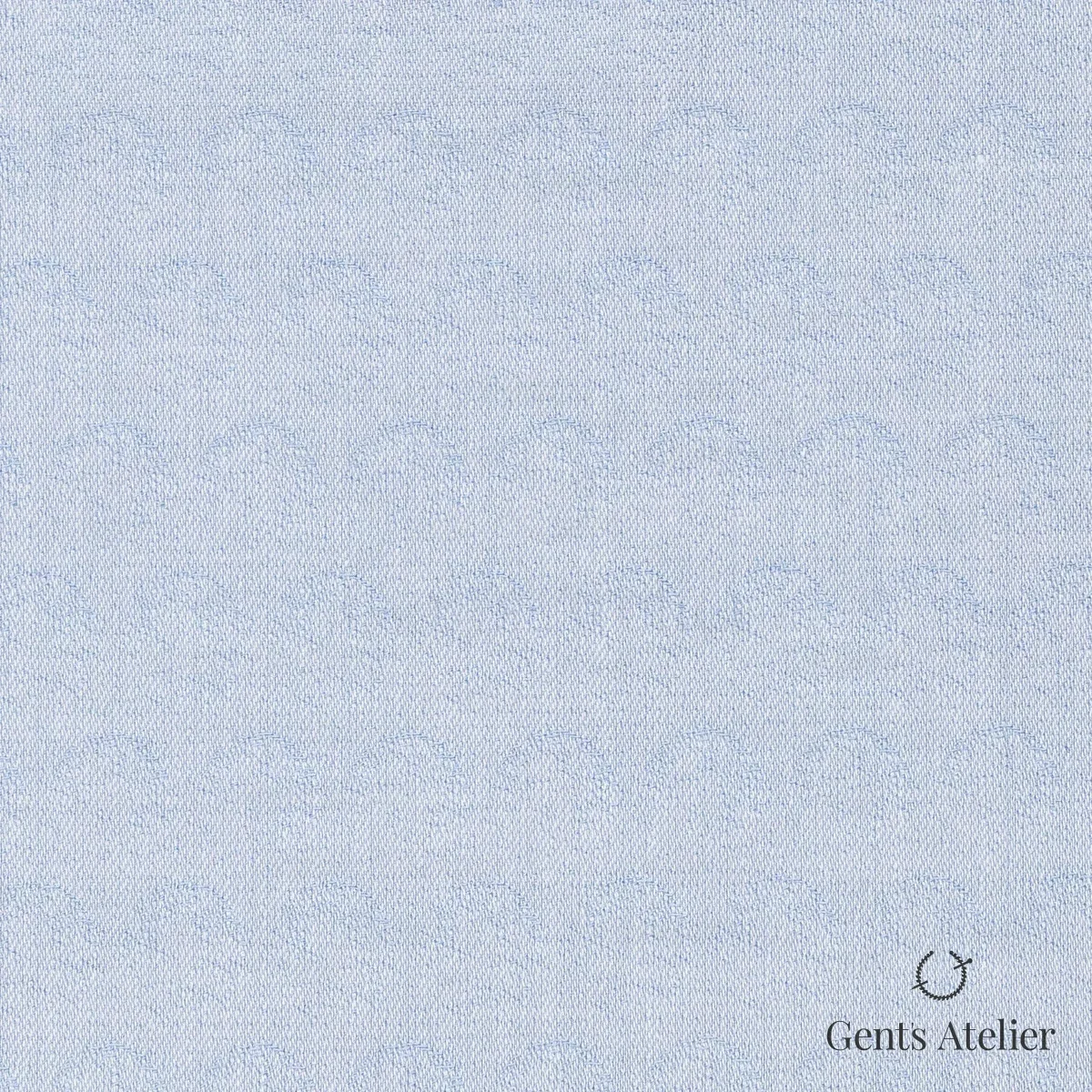Сорочка из European Business Collection SAY1969 — светло-голубой с тоновым жаккардовым узором в виде дуг, 100% Хлопок
