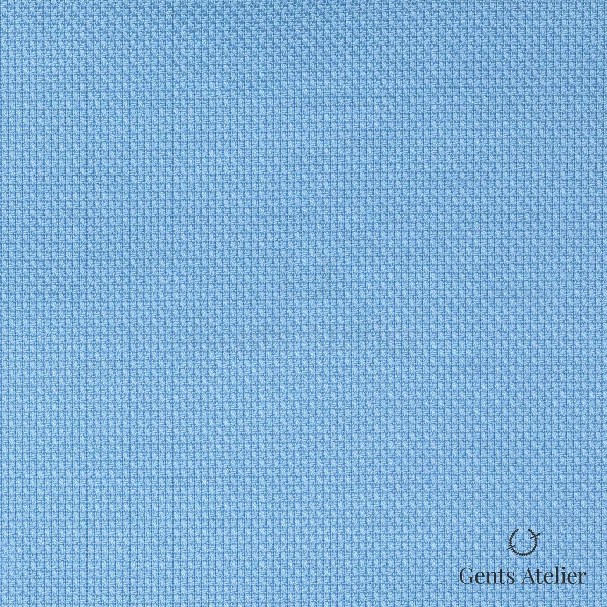 Сорочка из European Business Collection SAZ795A — синий (васильковый) однотонный, рельефное переплетение, 100% Хлопок