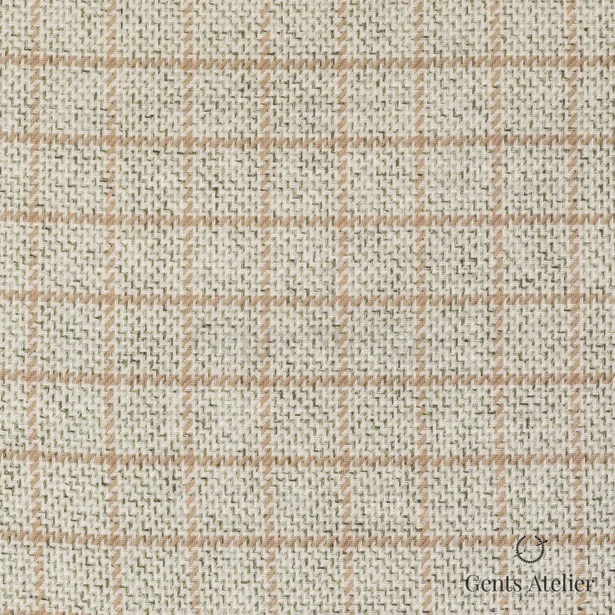 Сорочка из European Business Collection SAZ842A — светло-бежевый с оливковым крапом в бежевую клетку, 100% Хлопок