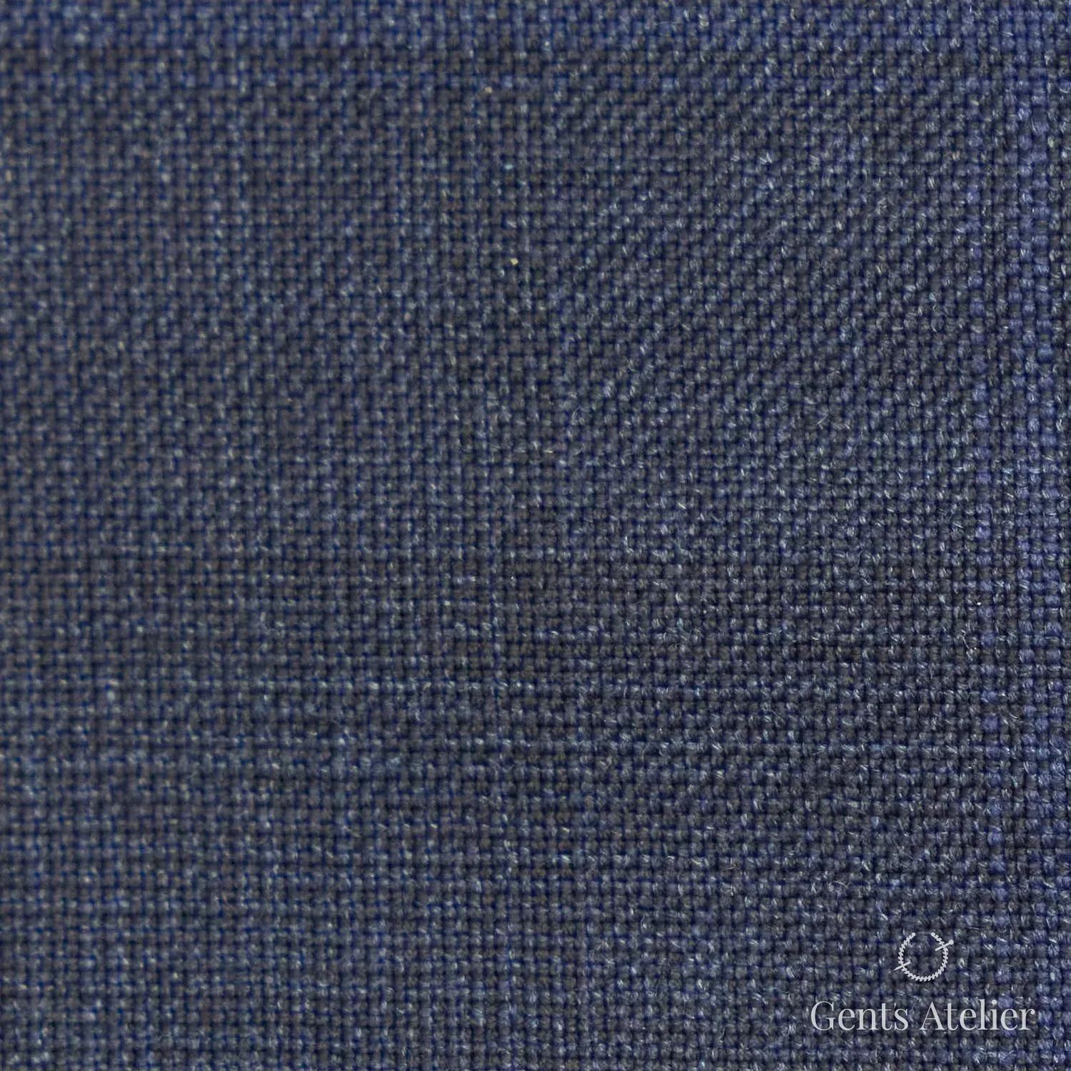 Костюм из Loro Piana TTL2427 — тёмно-синий с клеткой, 100% Шерсть