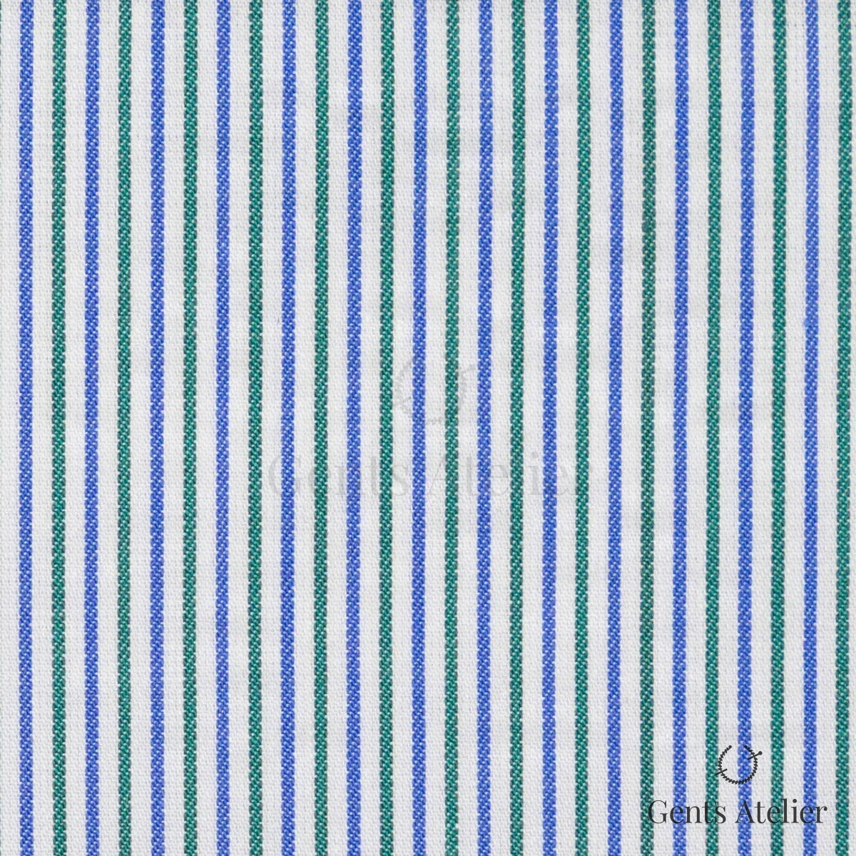 Сорочка из Geneva TSCL016 — Белый / Синий-Зелёный, 100% хлопок