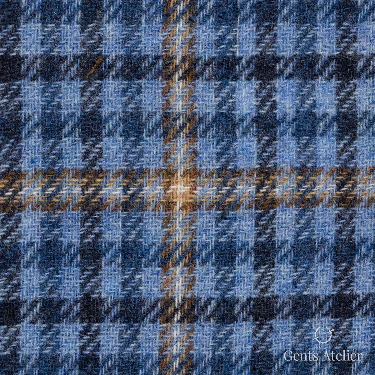 Зимний костюм из Holland & Sherry 8821003 — синий, 100% шерсть