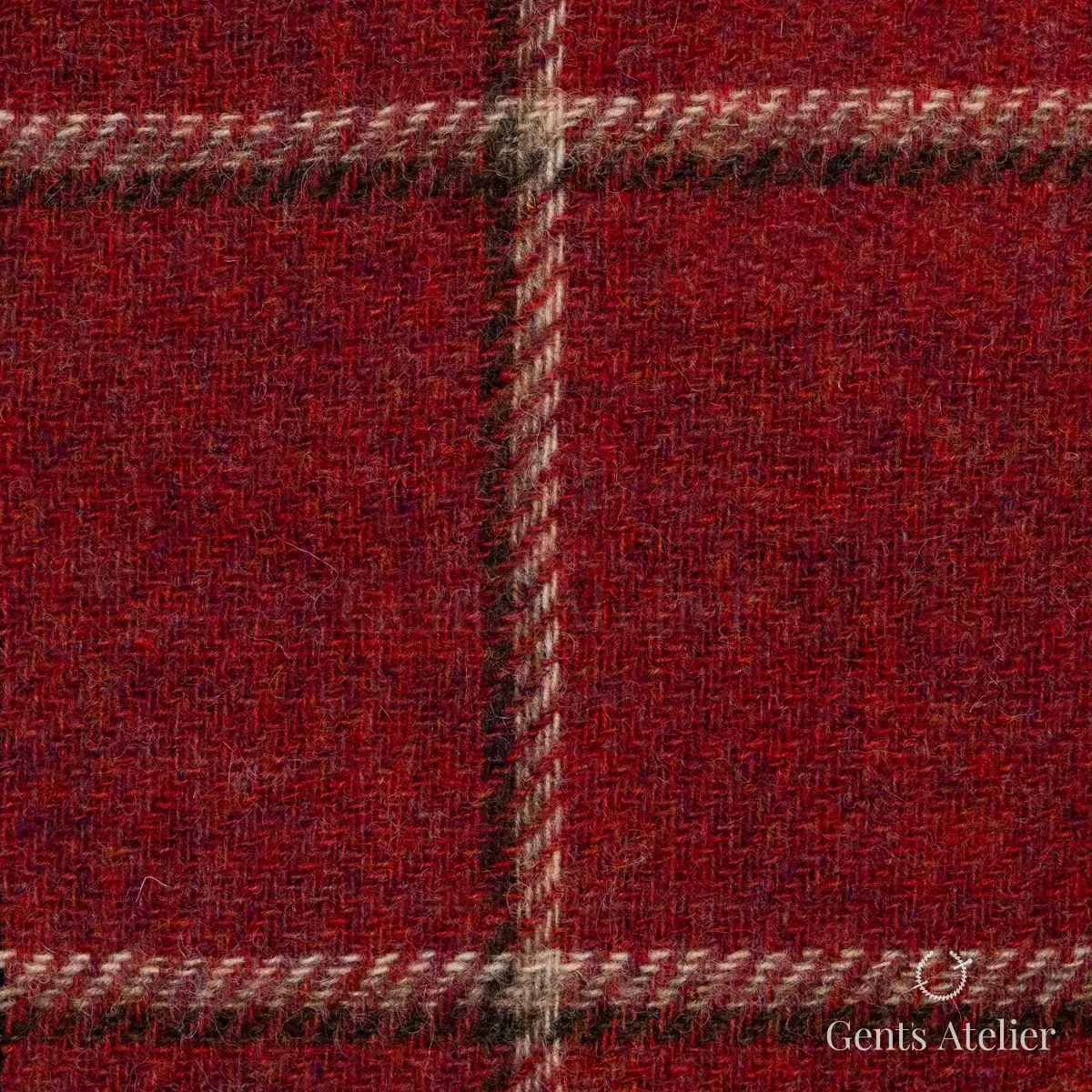 Зимний костюм из Holland & Sherry 8821021 — красный, 100% шерсть