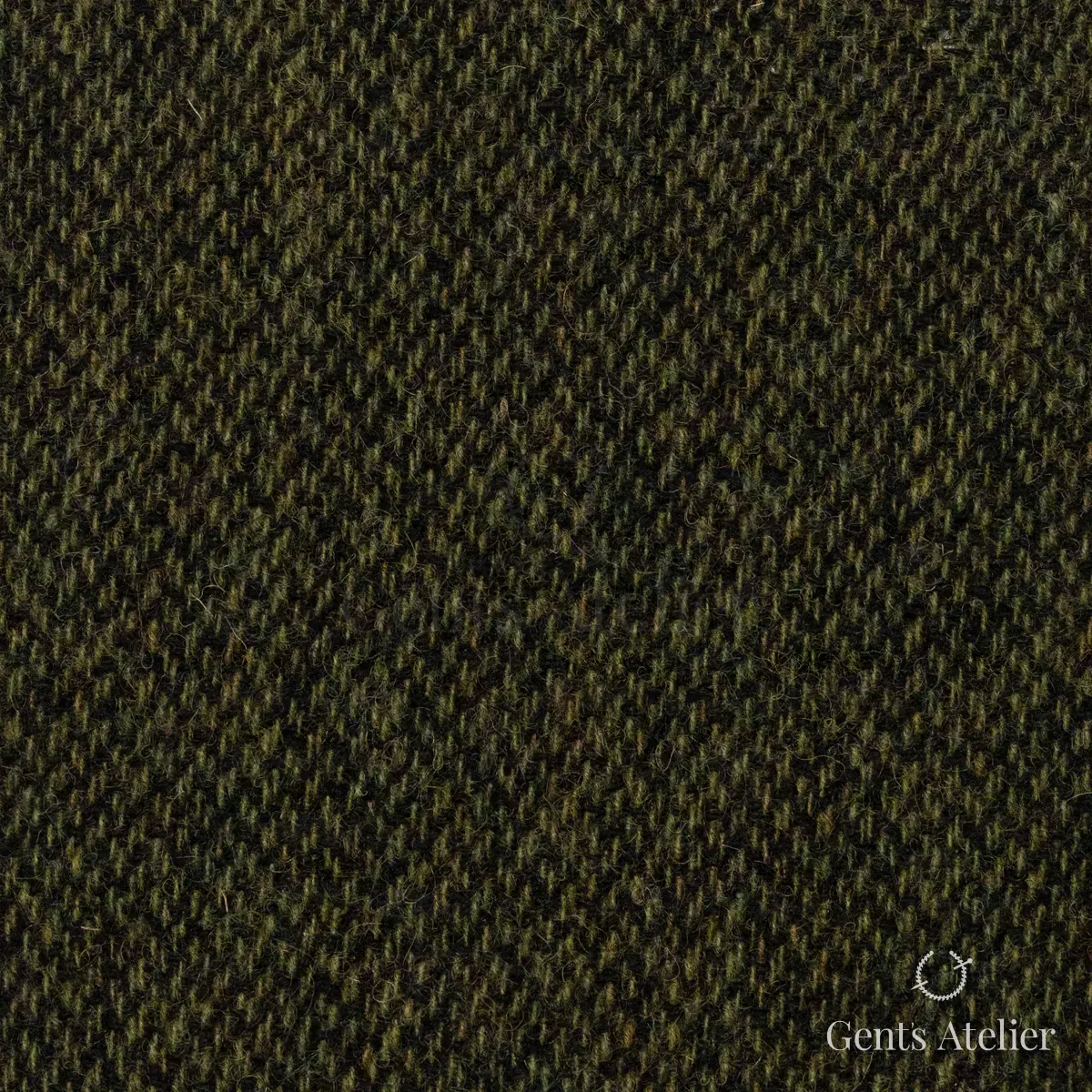 Зимний костюм из Holland & Sherry 8821031 — тёмно-оливковый, 100% шерсть