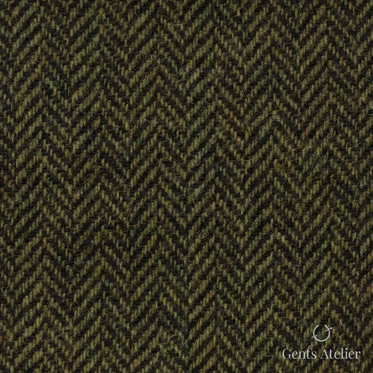 Зимний костюм из Holland & Sherry 8821100 — зелёный, 100% шерсть