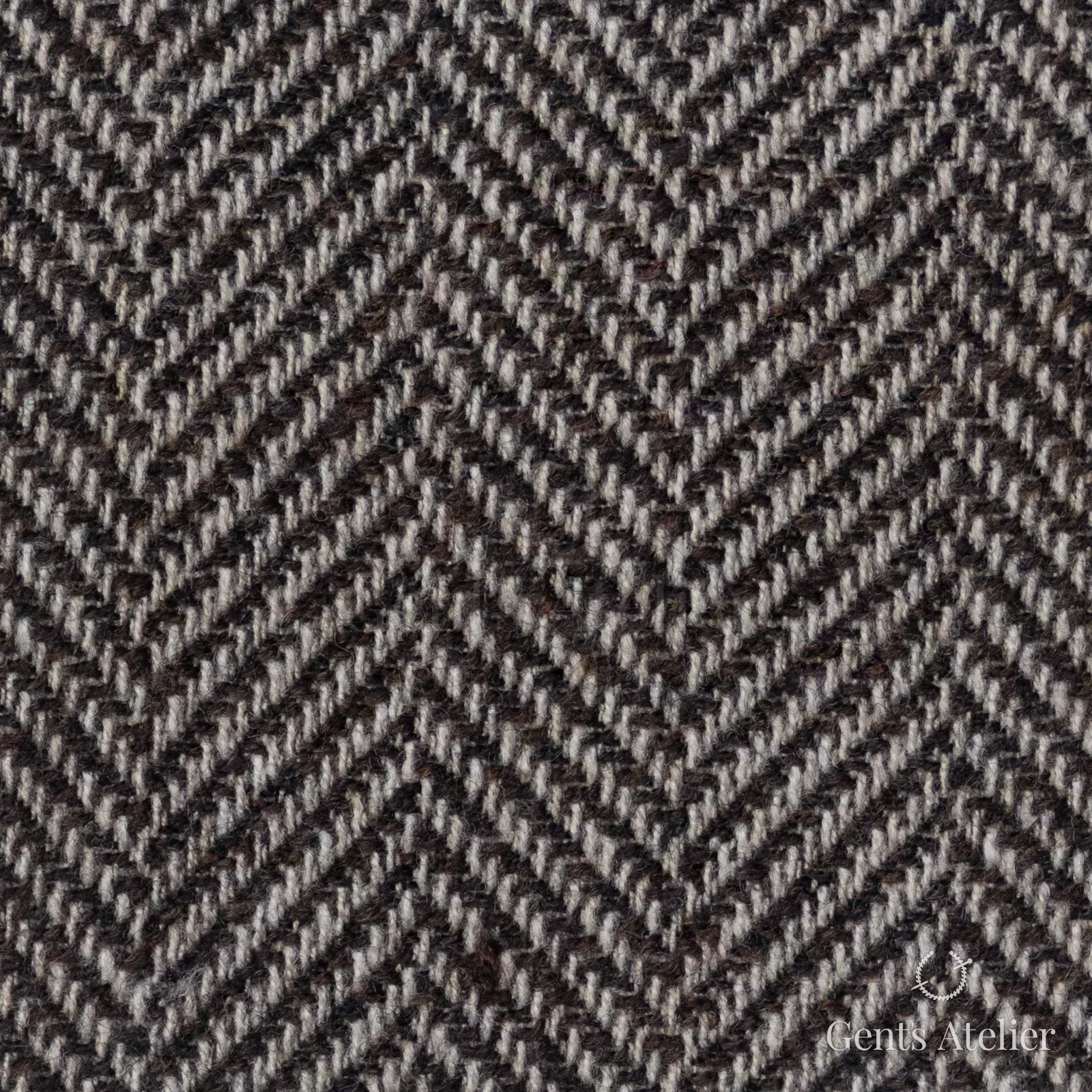 Костюмная ткань Marzoni 651 - 042 / 1500 — Коричневый, ёлочка, 95% шерсть, 5% кашемир