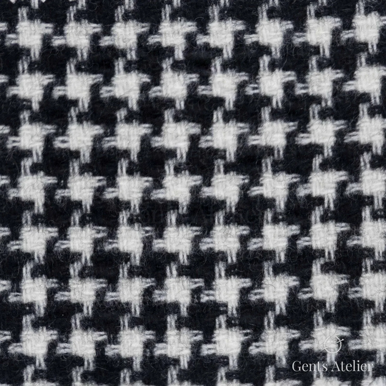 Костюмная ткань Marzoni 651 - 593 / 1500 — Чёрный / Белый, гусиная лапка, 95% шерсть, 5% кашемир
