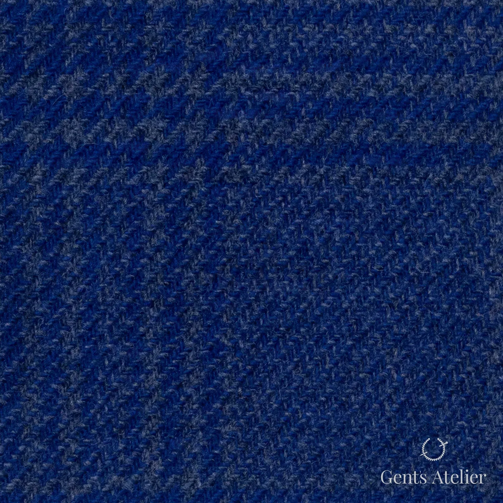 Костюмная ткань Marzoni 651 - 685 / 1500 — Синий / Синий, ёлочка, 90% шерсть, 10% кашемир
