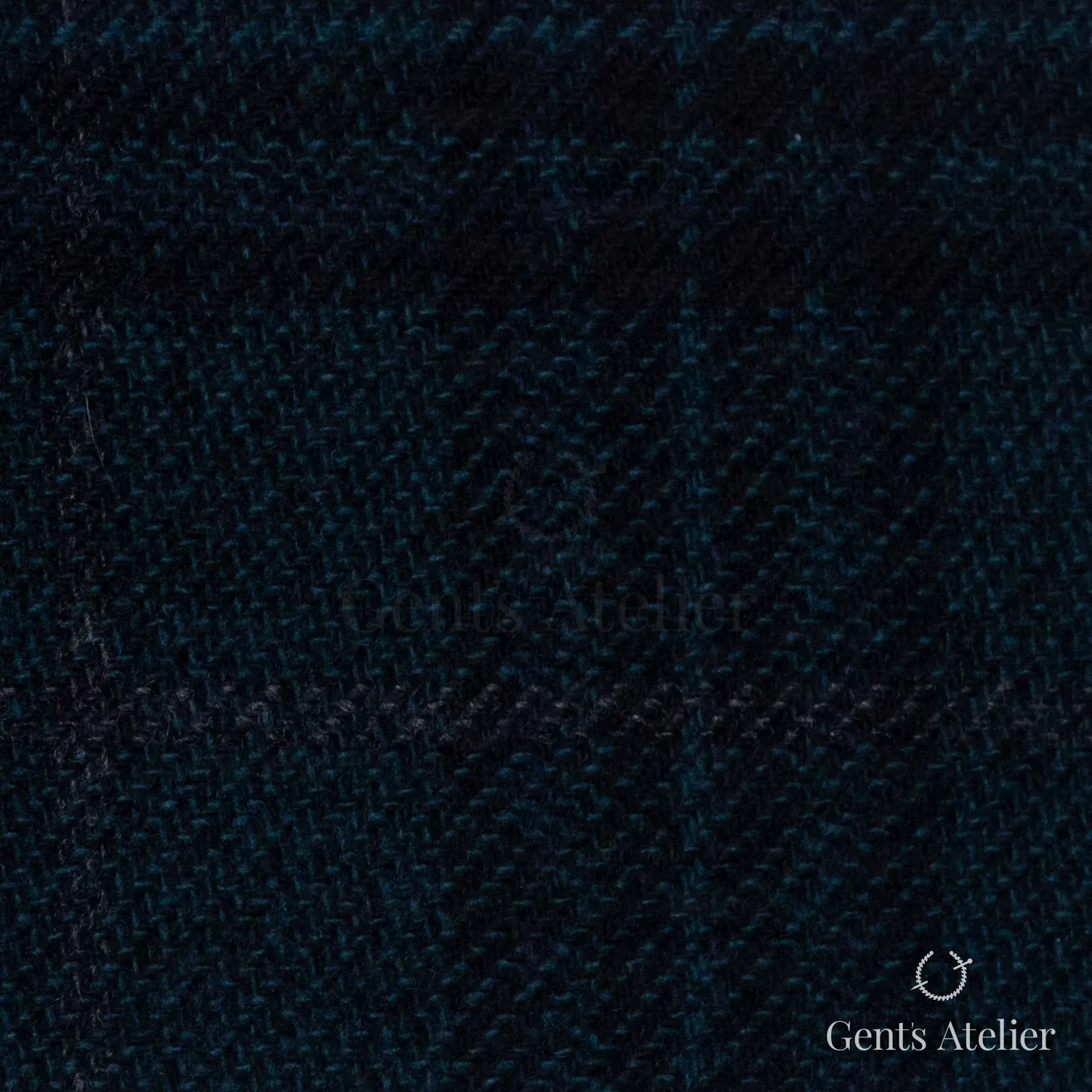 Костюмная ткань Marzoni 651 - 689 / 1500 — Оливковый / Чёрный, оконная клетка, 90% шерсть, 10% кашемир