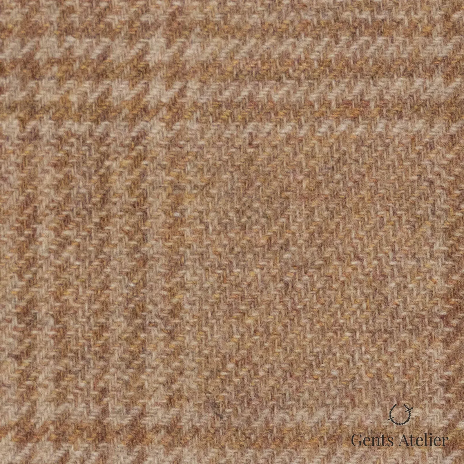 Костюмная ткань Marzoni 651 - 694 / 1500 — Бежевый / Бежевый, ёлочка, 90% шерсть, 10% кашемир