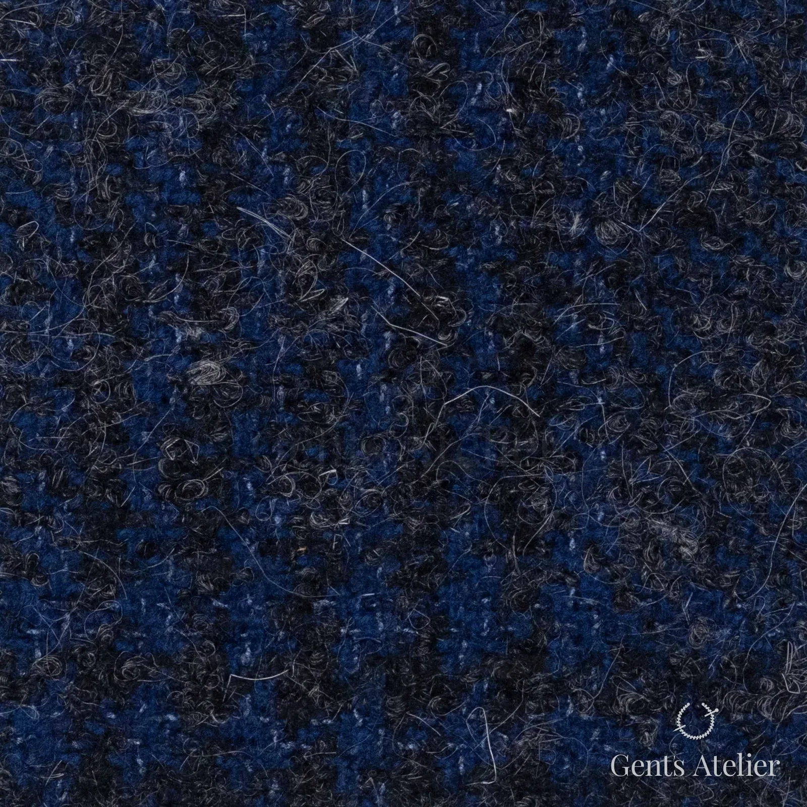 Костюмная ткань Marzoni 665 - 101 / 1500 — Синий / Антрацит, меланж, 61% шерсть, 16% мохер, 14% шёлк, 9% кашемир