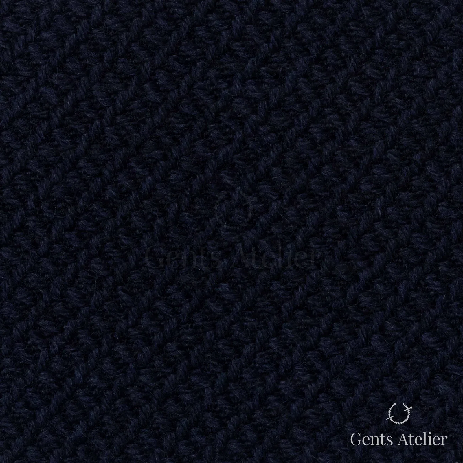 Костюмная ткань Marzoni 665 - 109 / 1200 — Тёмно-синий, ёлочка, 99% шерсть, 1% эластан