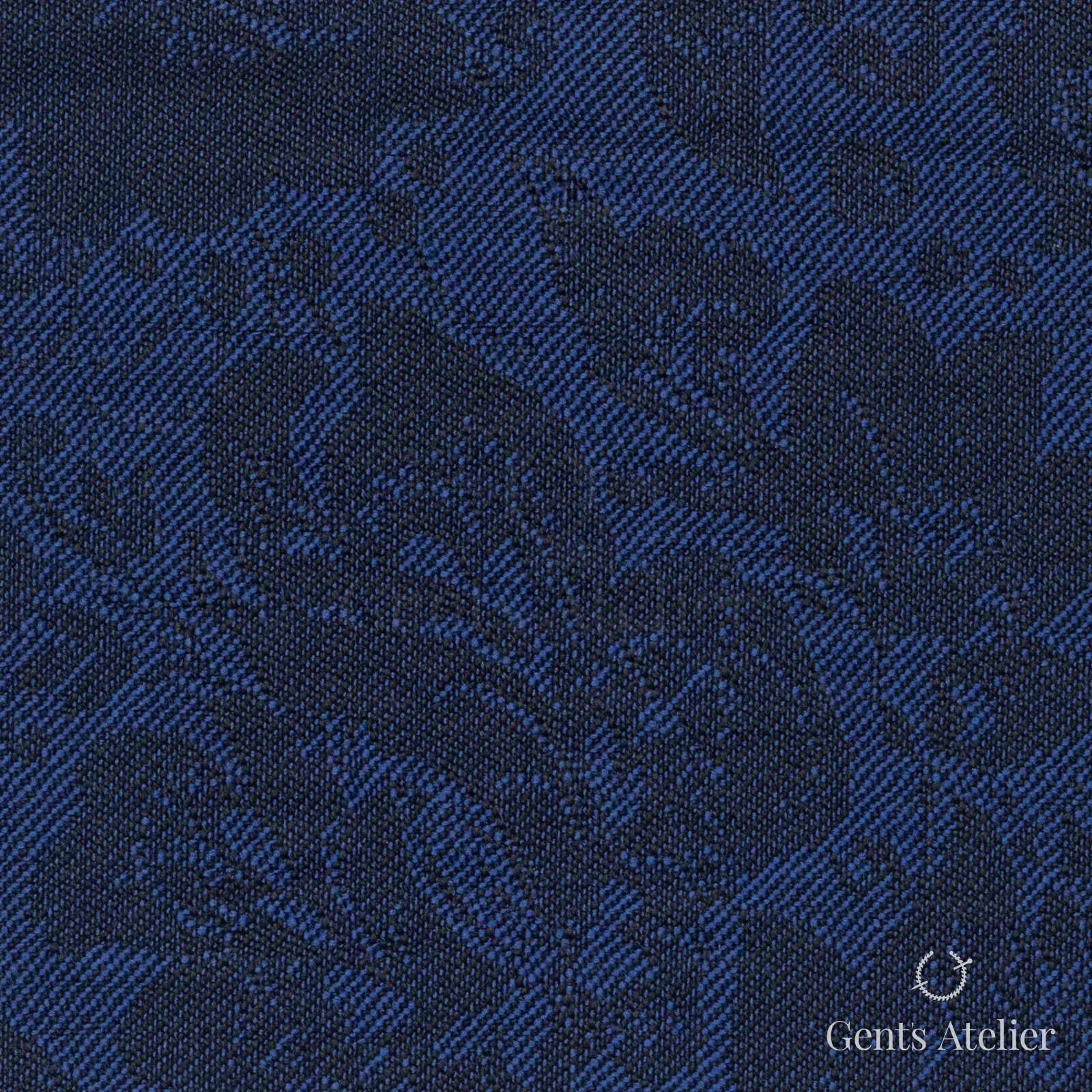 Костюмная ткань Marzoni 609 - 436 / 1000 — Синий, узор, 100% шерсть