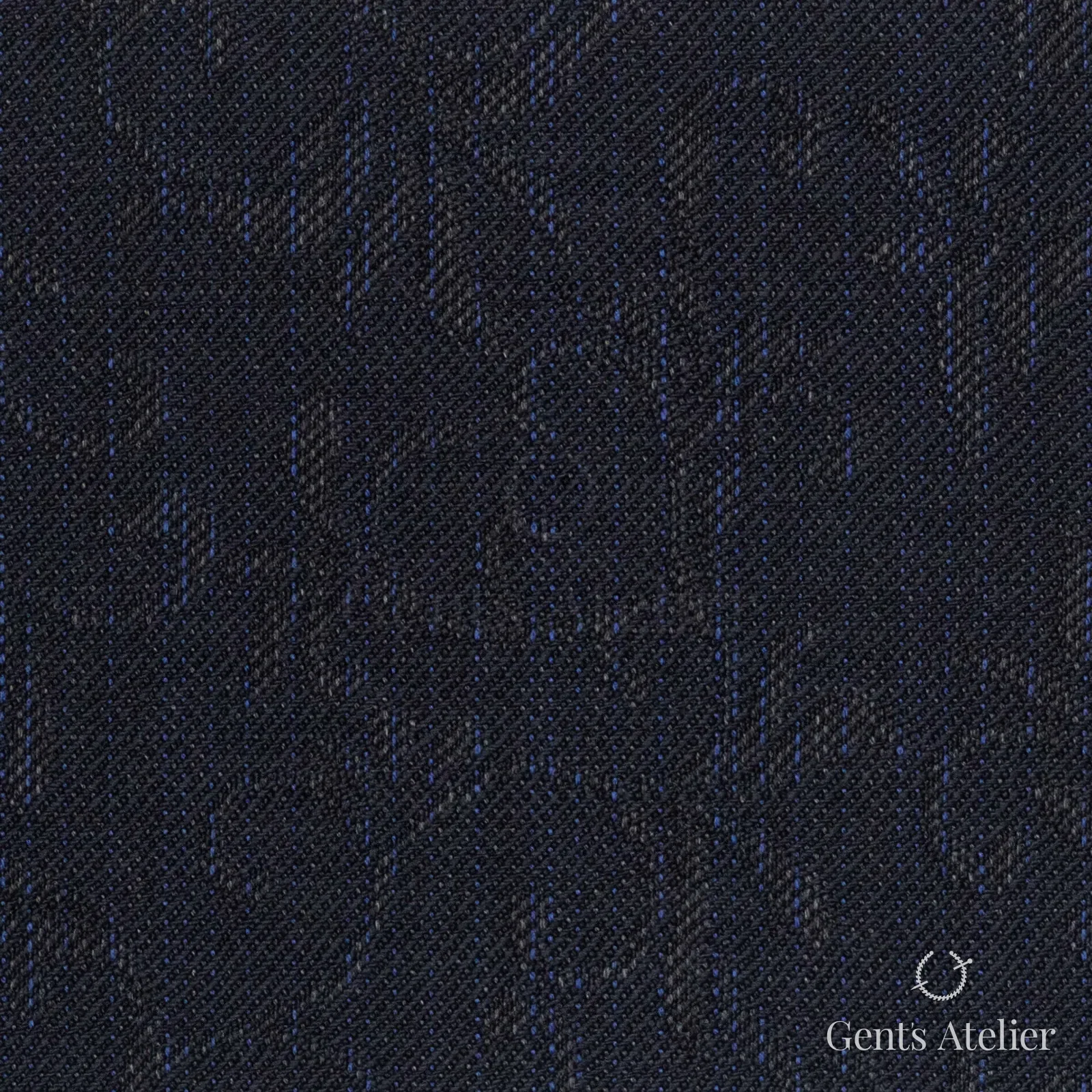 Костюмная ткань Marzoni 609 - 463 / 900 — Тёмно-синий, узор, 100% шерсть