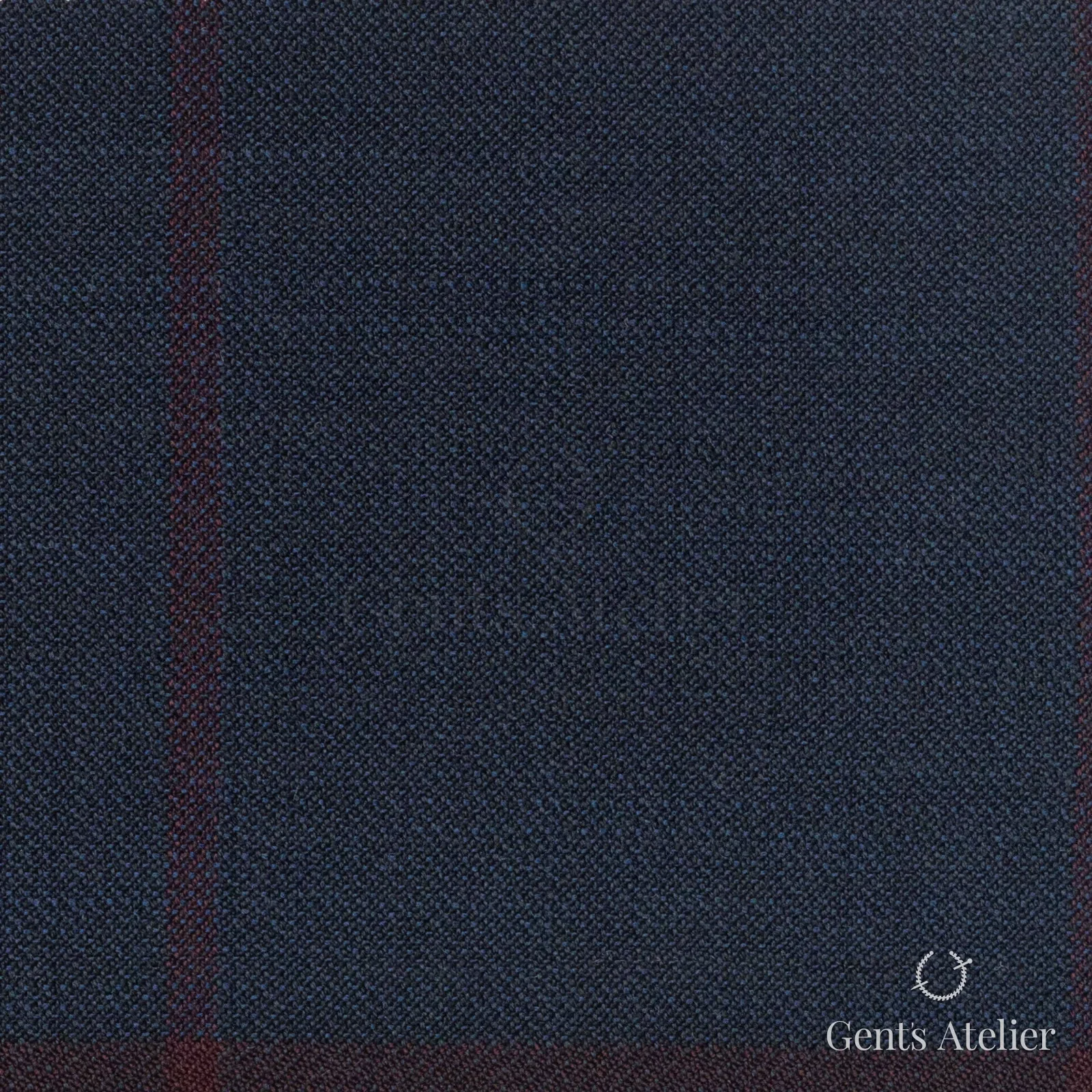 Костюмная ткань Marzoni 723 - 001 / 1200 — Тёмно-синий / Бордовый, меланж, 100% шерсть