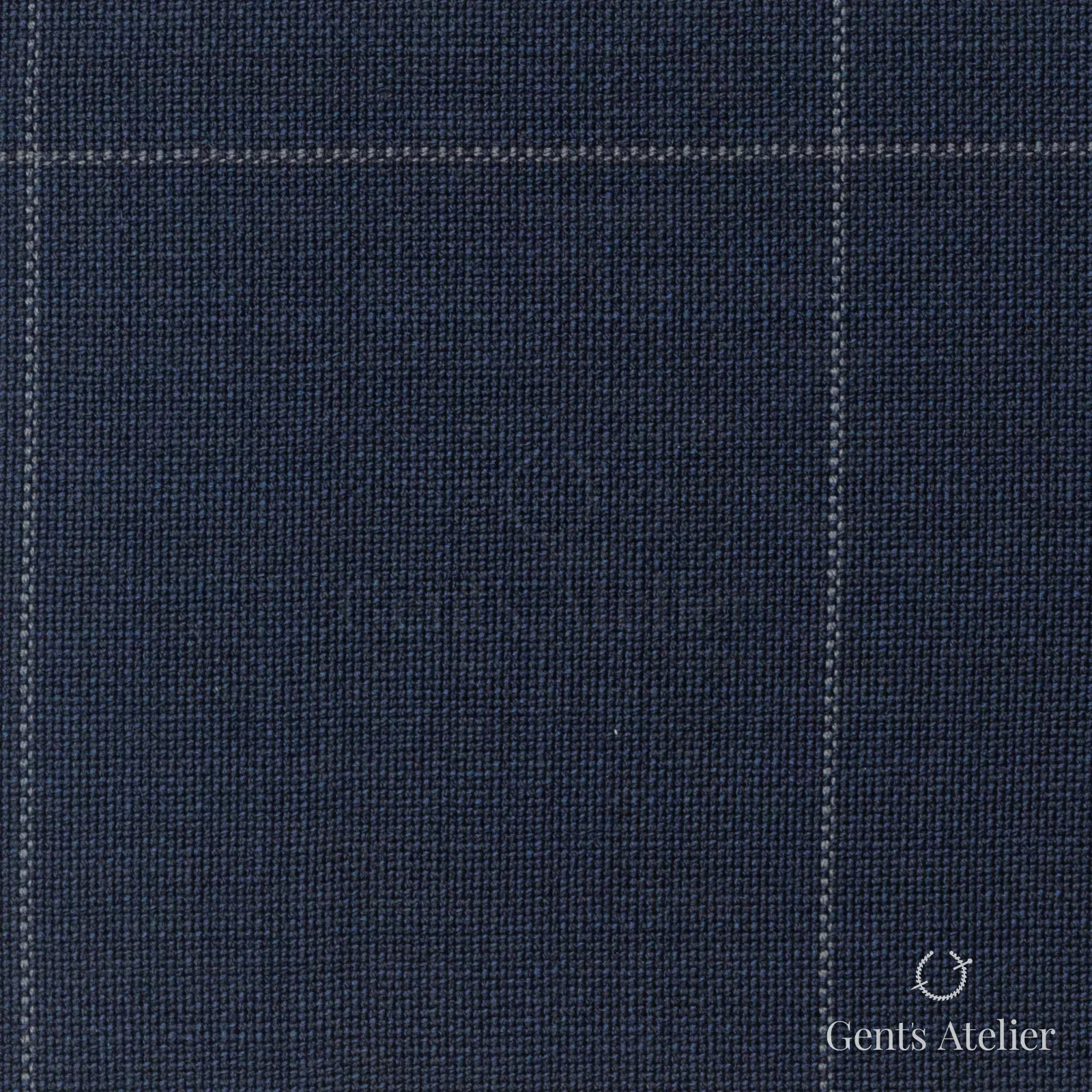Костюмная ткань Marzoni 723 - 007 / 1200 — Тёмно-синий, оконная клетка, 100% шерсть