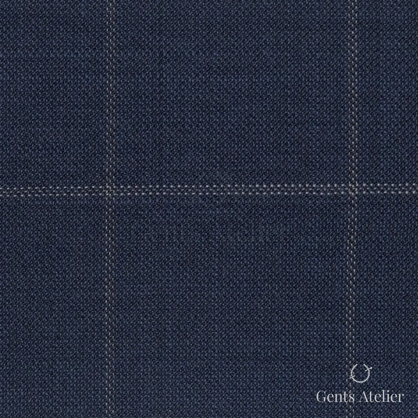 Костюмная ткань Marzoni 723 - 024 / 1200 — Тёмно-синий, оконная клетка, 100% шерсть