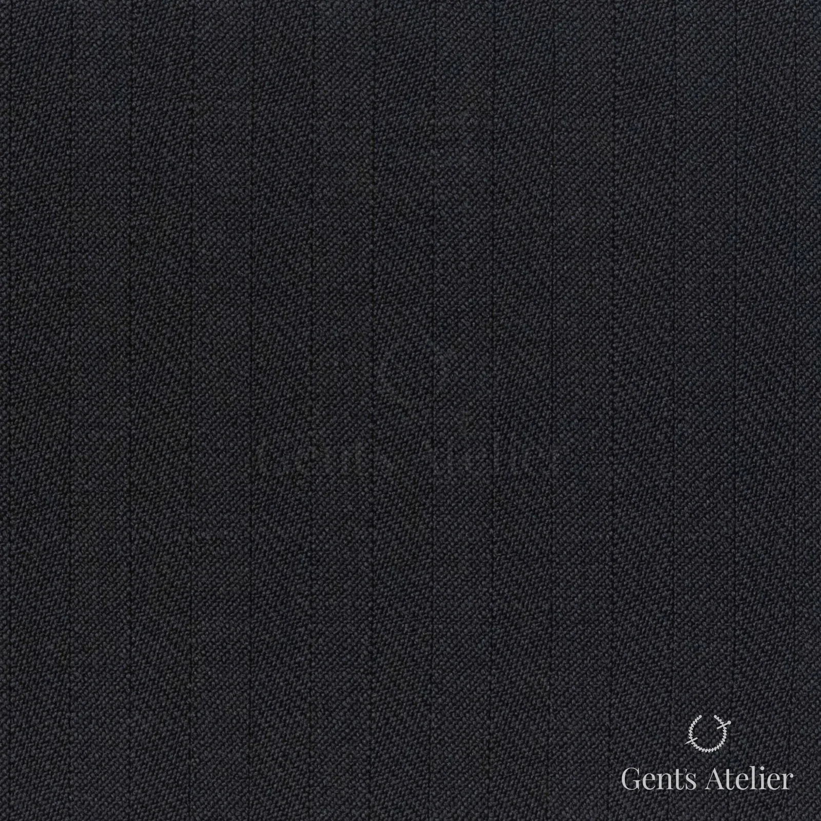 Костюмная ткань Marzoni 723 - 040 / 1200 — Чёрный, полоса, 100% шерсть