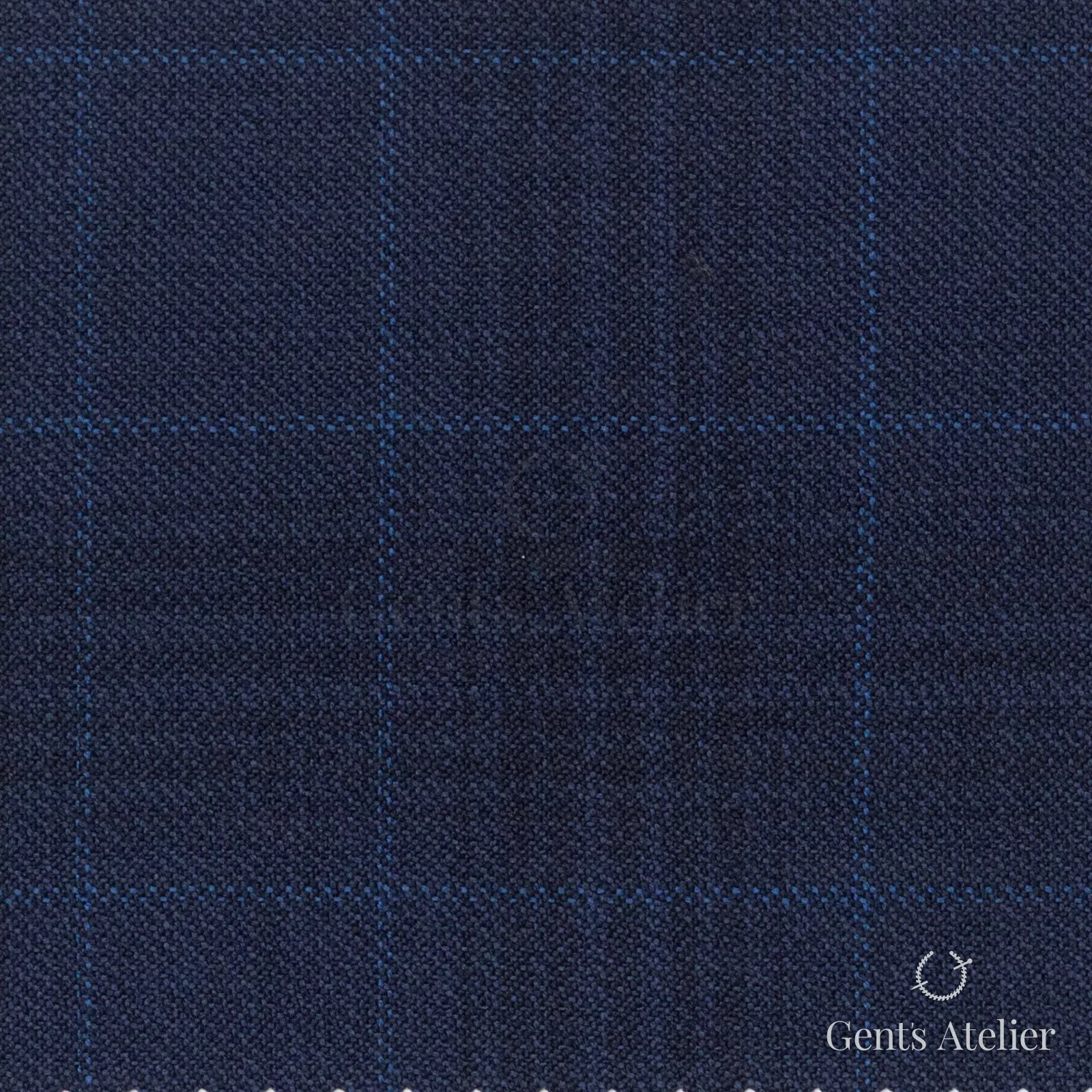 Костюмная ткань Marzoni 600 - 395 / 900 — Синий, оконная клетка, 100% шерсть