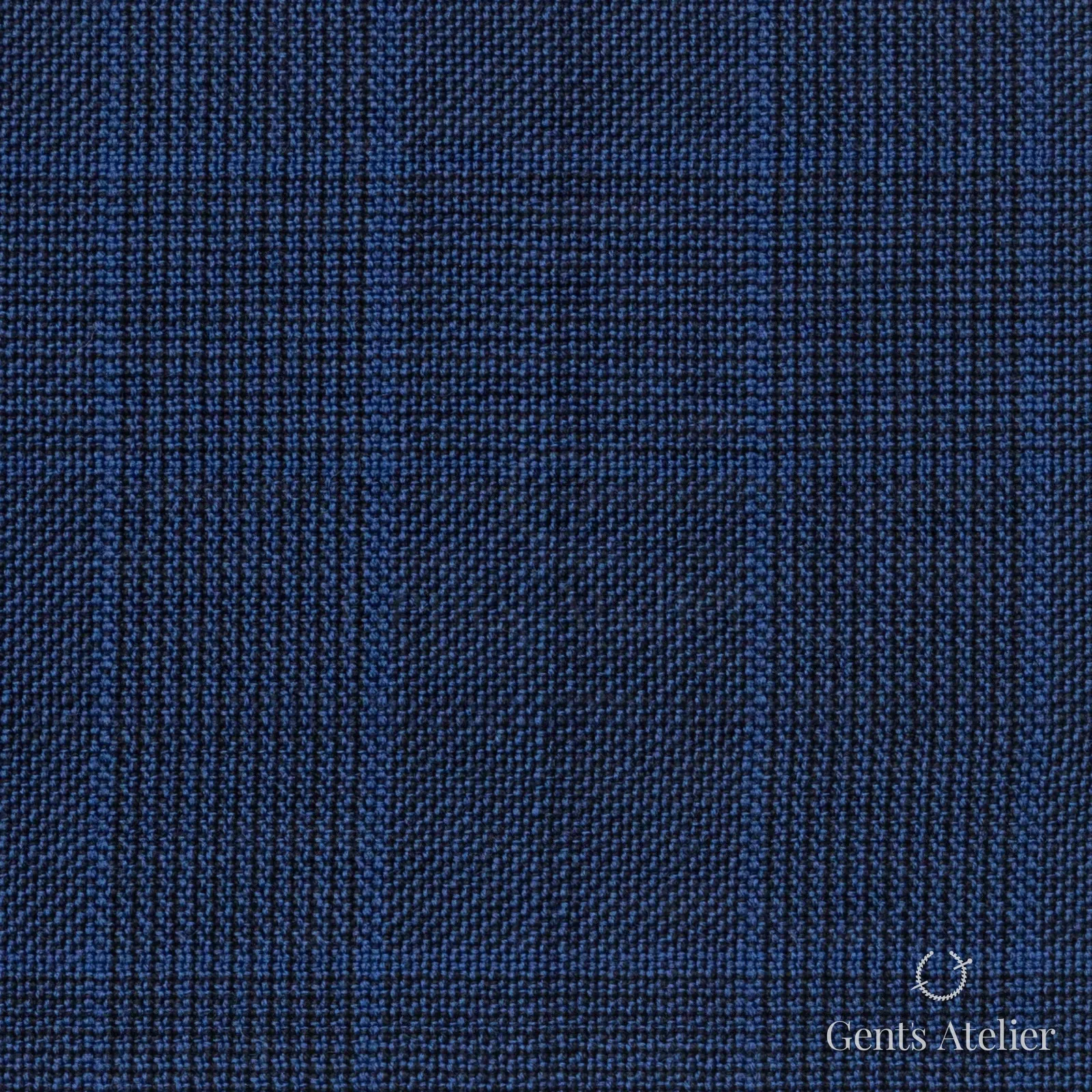 Костюмная ткань Marzoni 606 - 295 / 800 — Синий, оконная клетка, 100% шерсть
