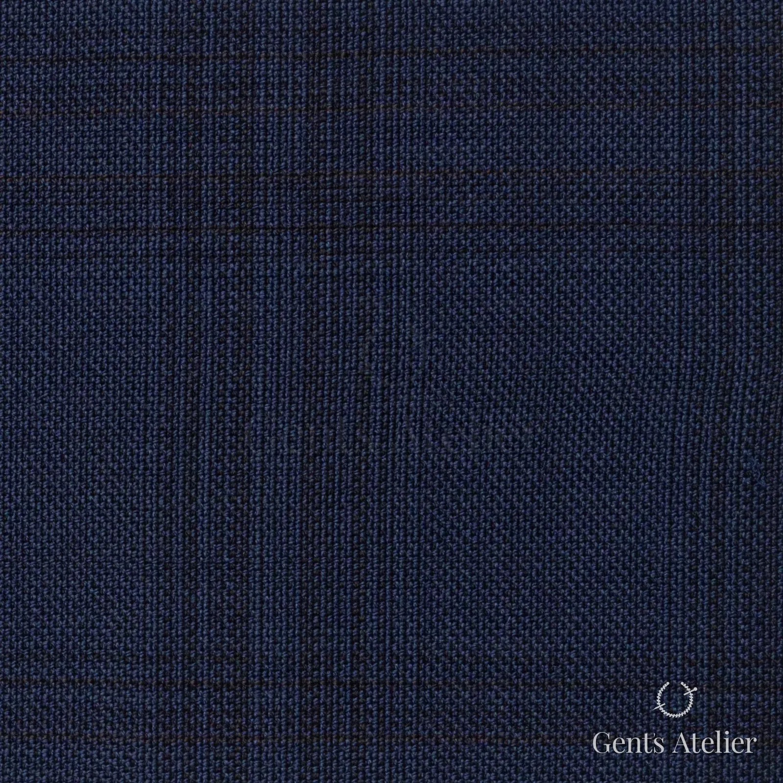 Костюмная ткань Marzoni 609 - 845 — Тёмно-синий, оконная клетка, 100% шерсть