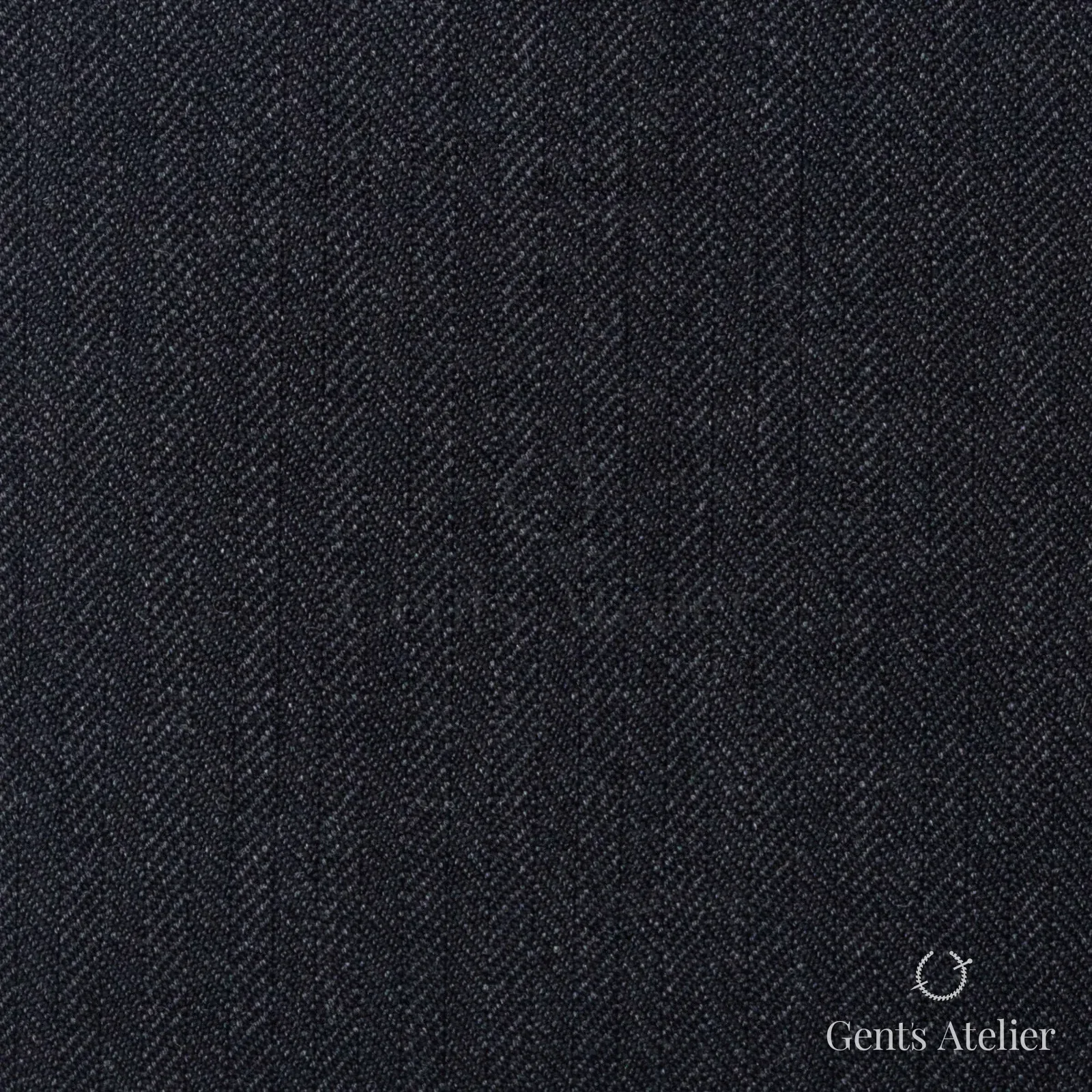 Костюмная ткань Marzoni 609 - 862 / 1000 — Антрацит, ёлочка, 100% шерсть