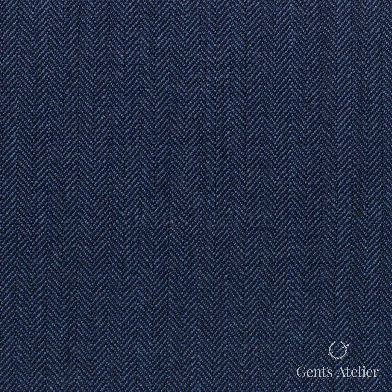 Костюмная ткань Marzoni 609 - 864 / 1000 — Синий, ёлочка, 100% шерсть