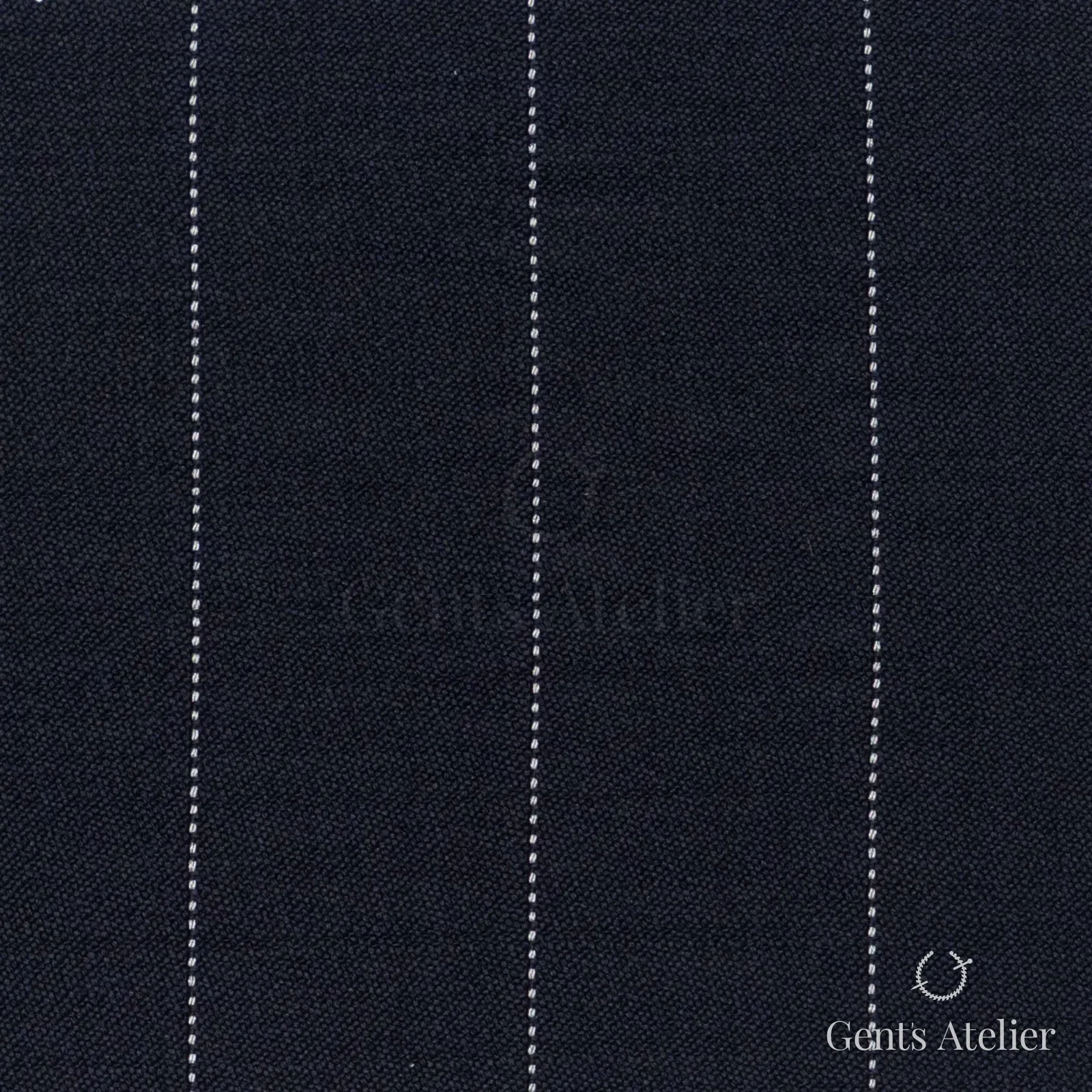 Костюмная ткань Marzoni 621 - 017 / 800 — Тёмно-синий / Белый, полоса, 100% шерсть