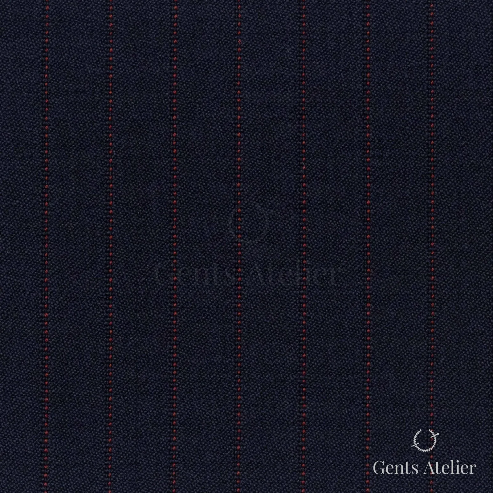 Костюмная ткань Marzoni 621 - 038 / 800 — Тёмно-синий / Красный, полоса, 100% шерсть