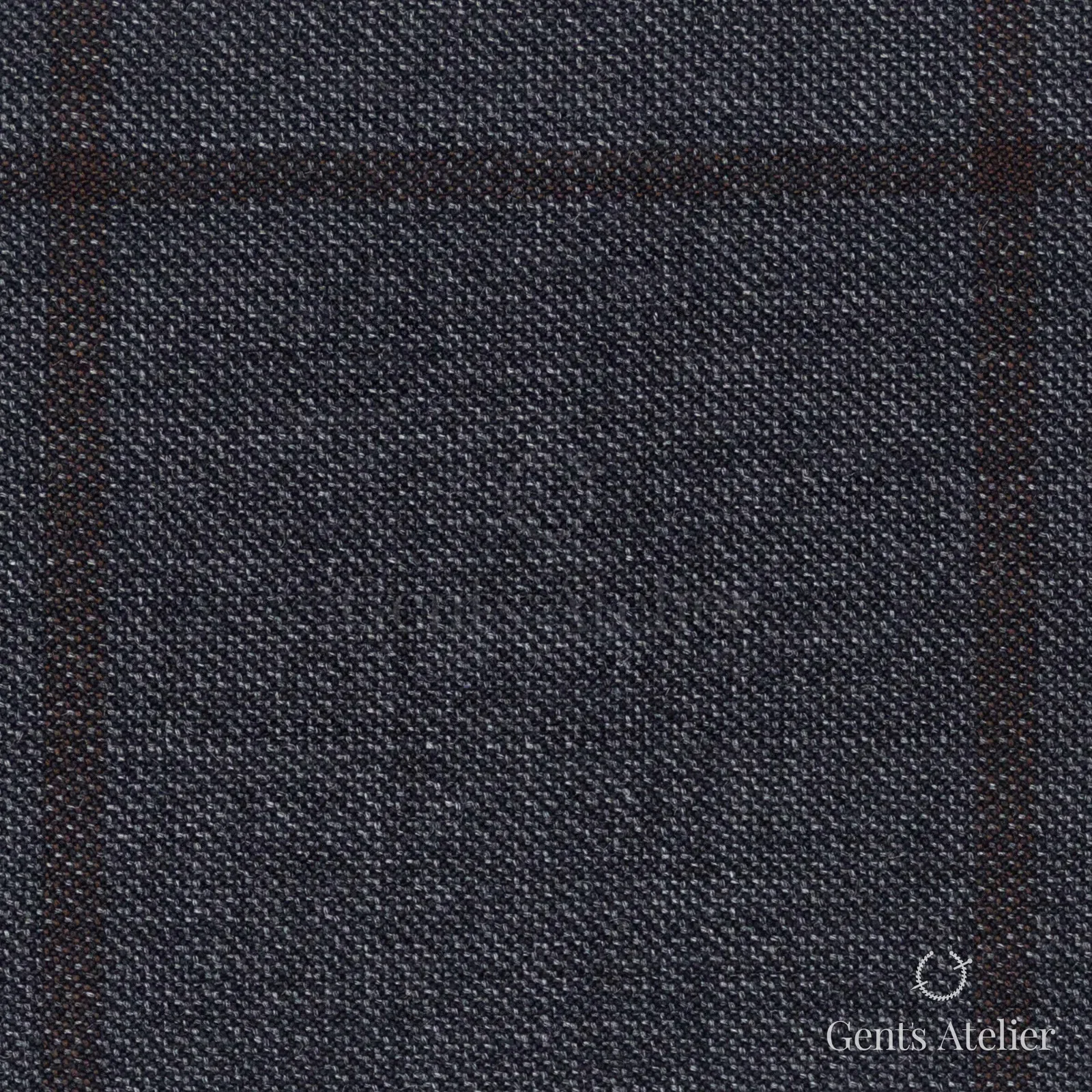 Костюмная ткань Marzoni 621 - 071 / 900 — Антрацит / Красный, меланж, 100% шерсть