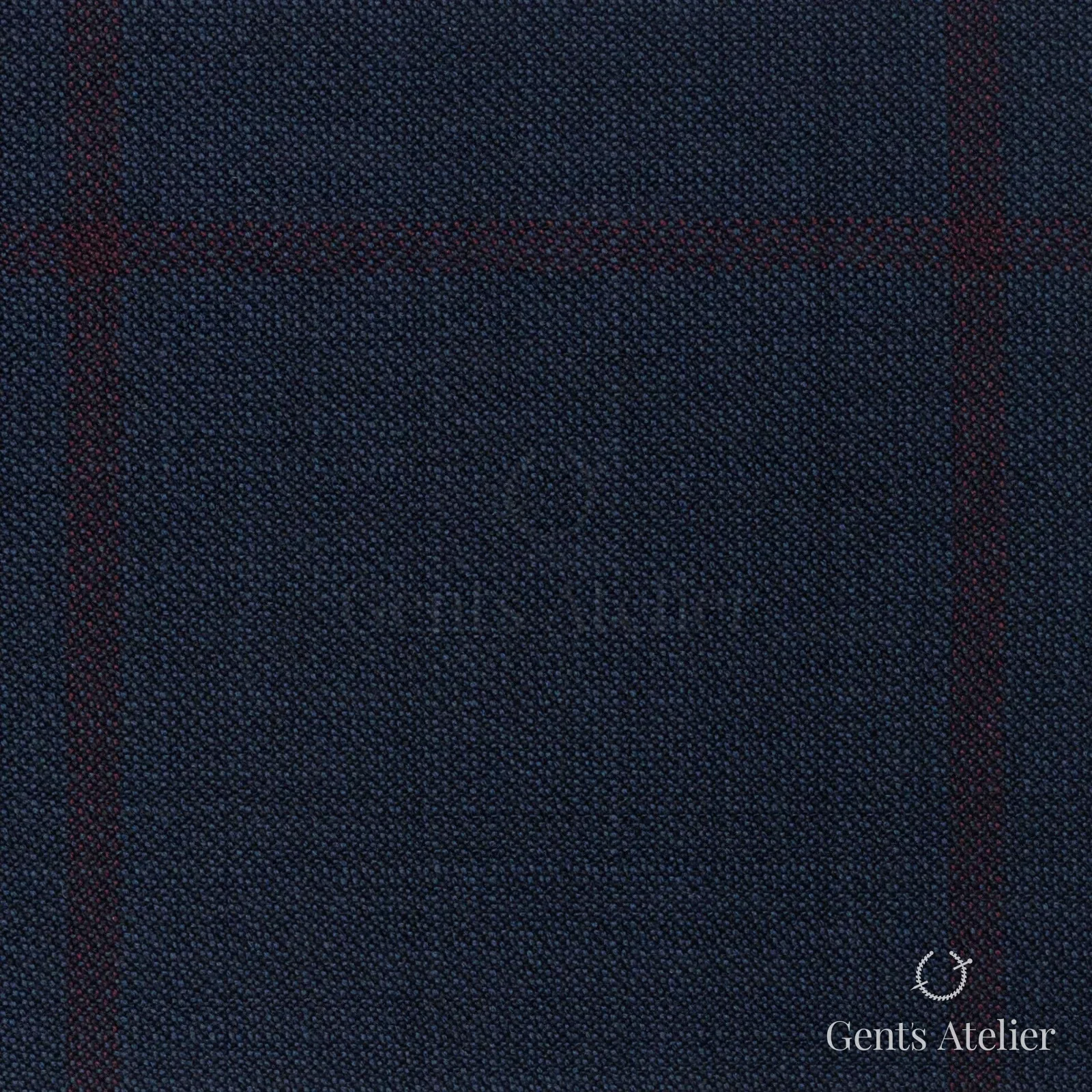 Костюмная ткань Marzoni 621 - 072 / 900 — Синий / Красный, оконная клетка, 100% шерсть