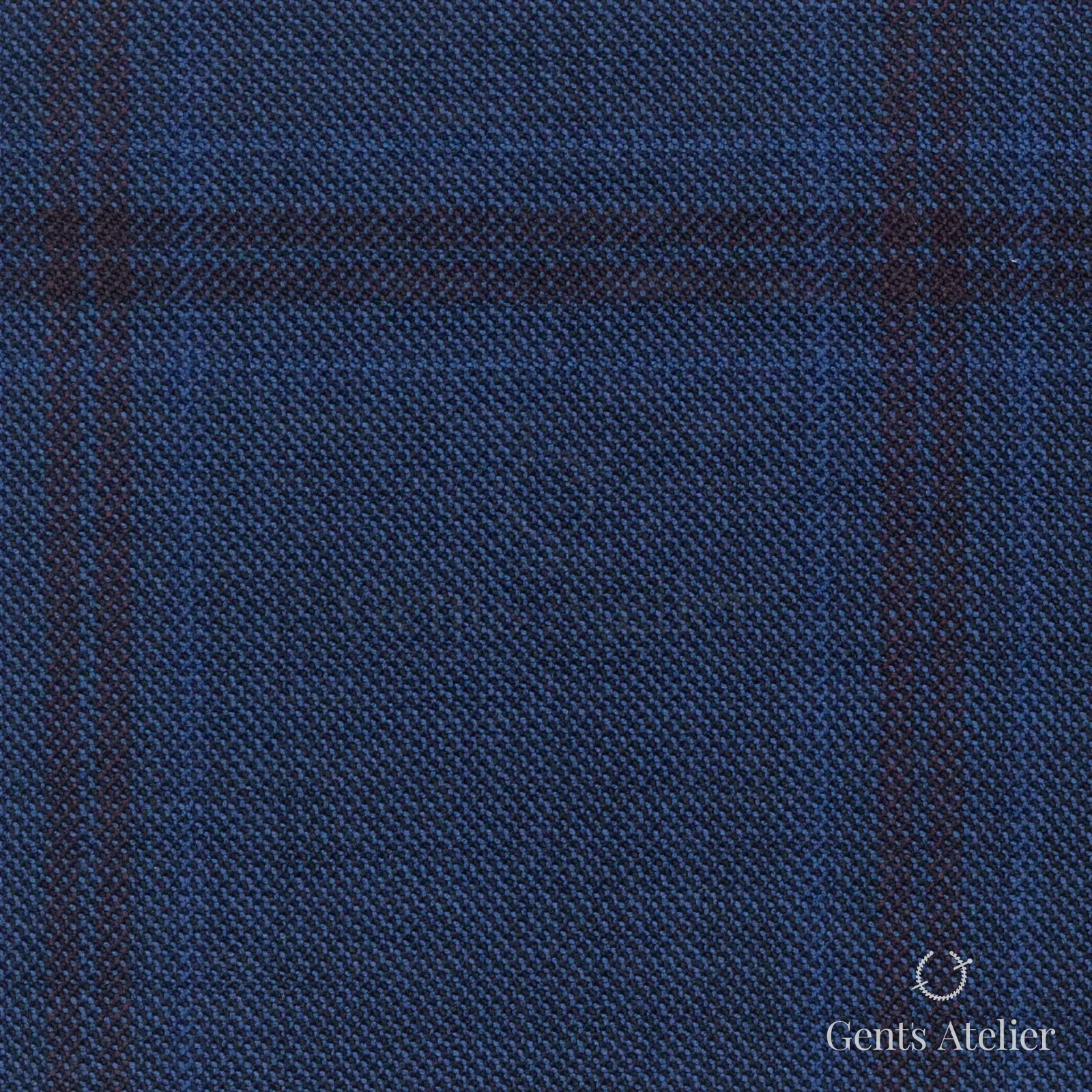 Костюмная ткань Marzoni 631 - 056 / 900 — Синий, оконная клетка, 100% шерсть