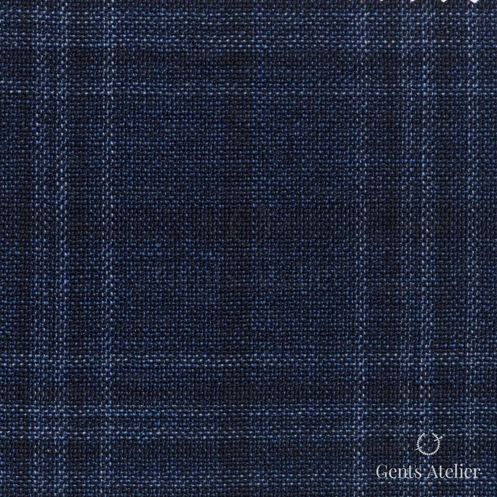 Костюмная ткань Marzoni 651 - 781 / 1000 — Синий, оконная клетка, 100% шерсть