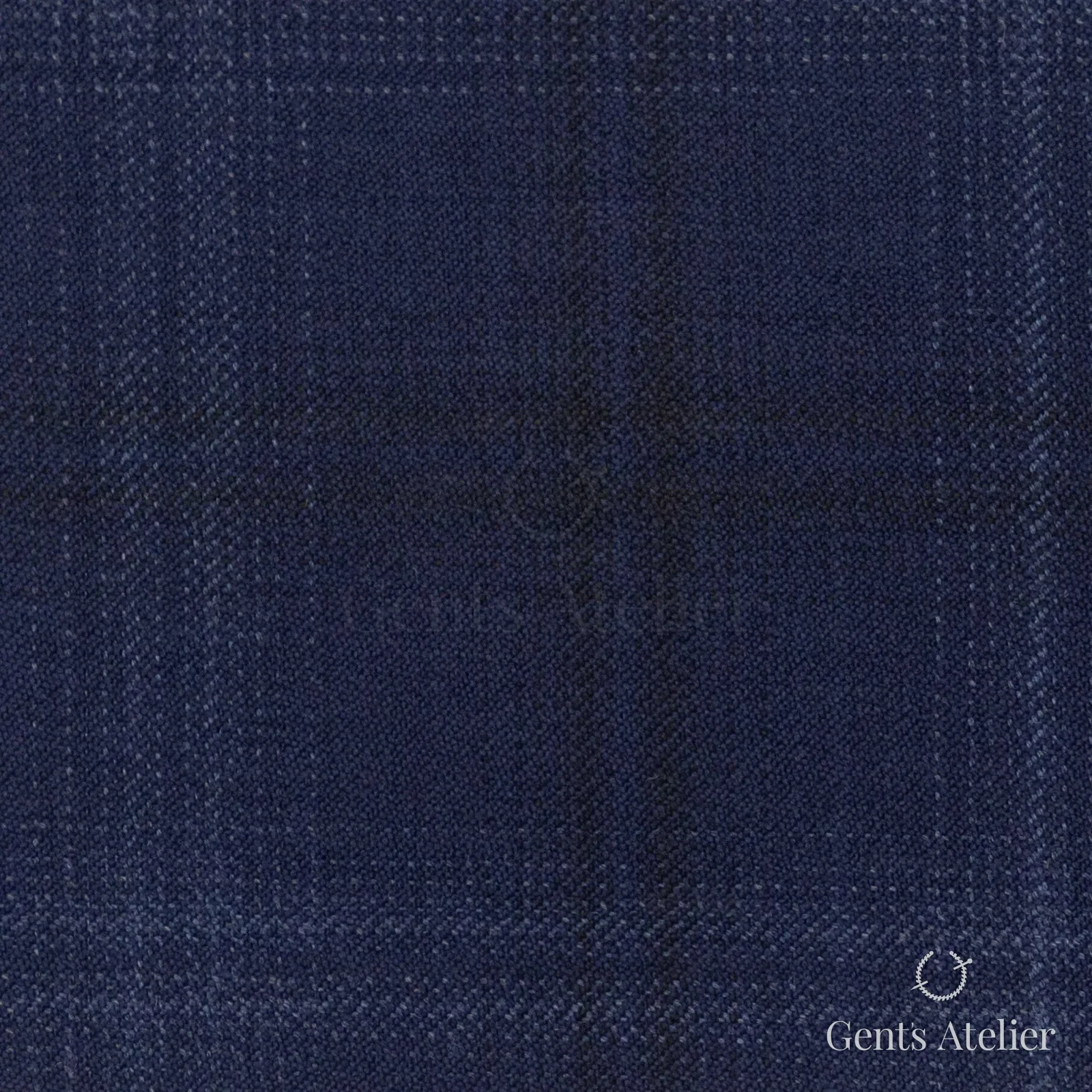 Костюмная ткань Marzoni 600 - 296 / 900 — Тёмно-синий, оконная клетка, 100% шерсть