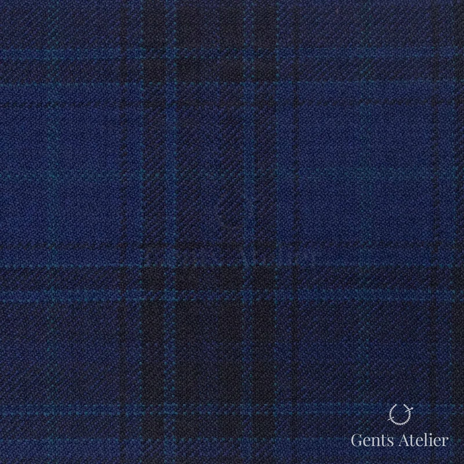 Костюмная ткань Marzoni 600 - 310 / 900 — Синий, клетка, 100% шерсть