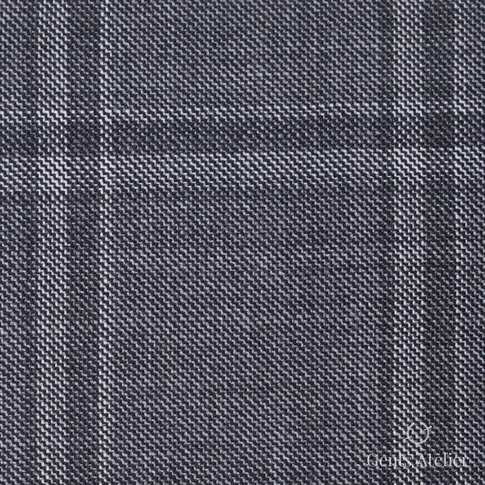 Костюмная ткань Marzoni 600 - 320 / 900 — Серый, оконная клетка, 100% шерсть