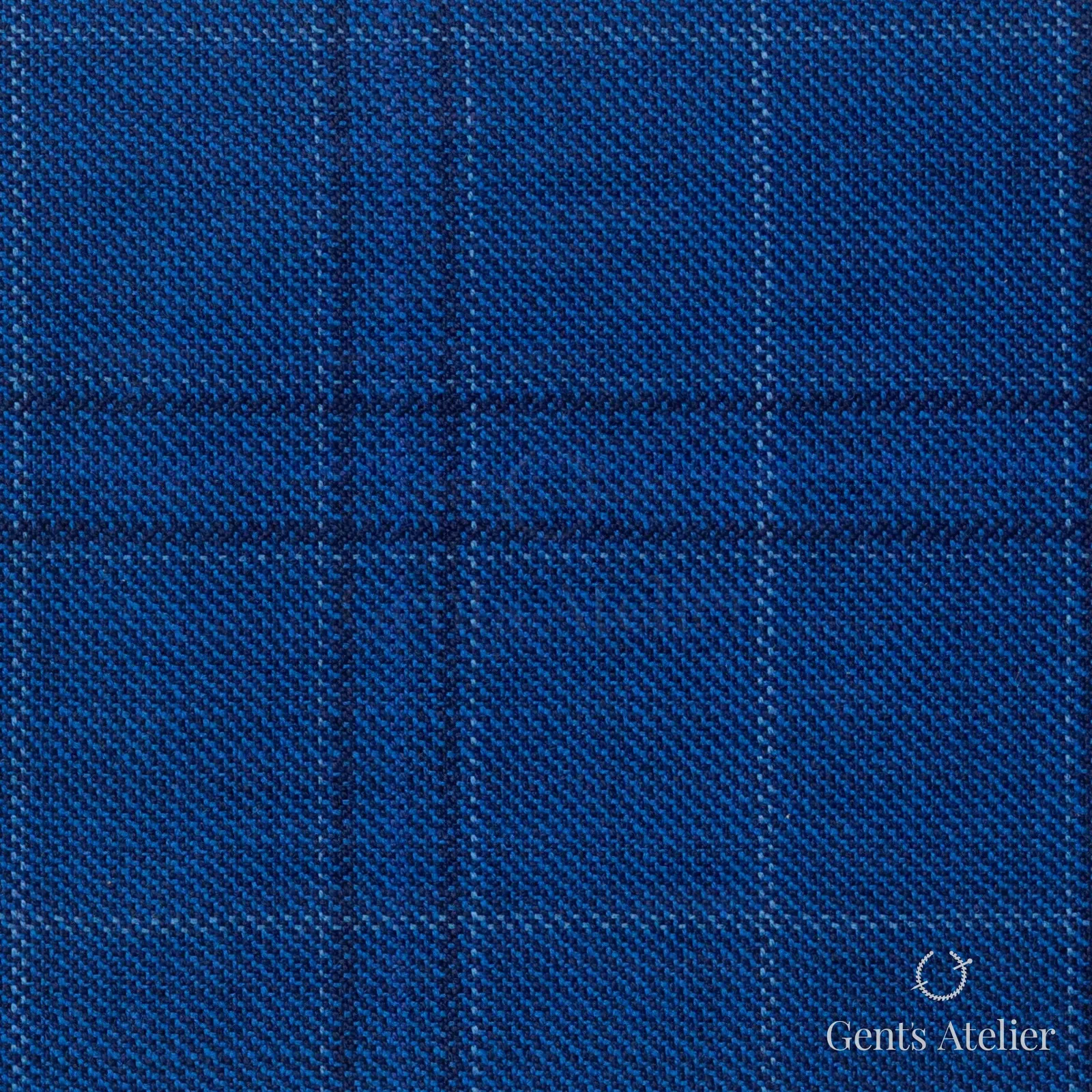 Костюмная ткань Marzoni 600 - 326 / 900 — Синий, оконная клетка, 100% шерсть