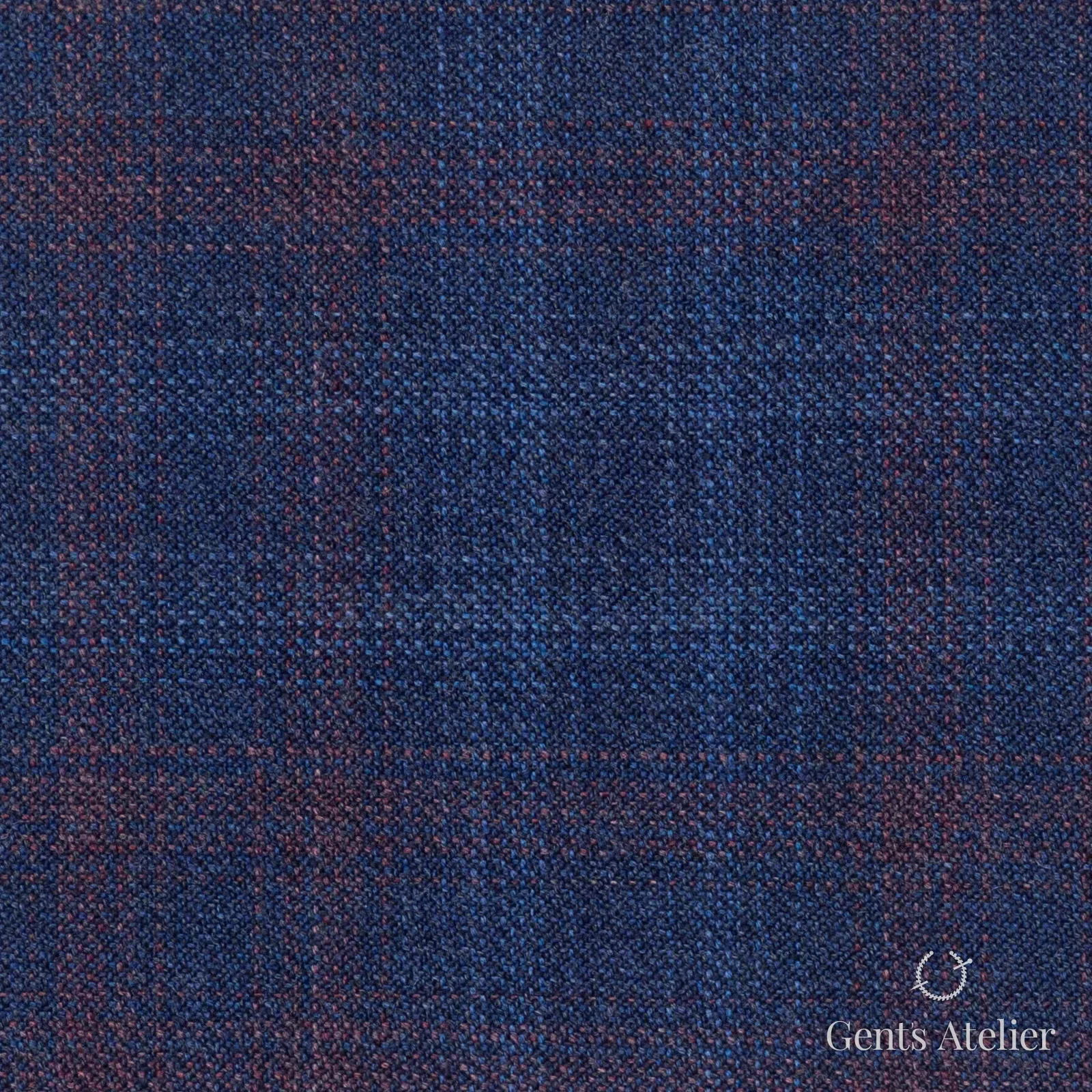 Костюмная ткань Marzoni 600 - 356 / 900 — Синий / Бордовый, меланж, 100% шерсть