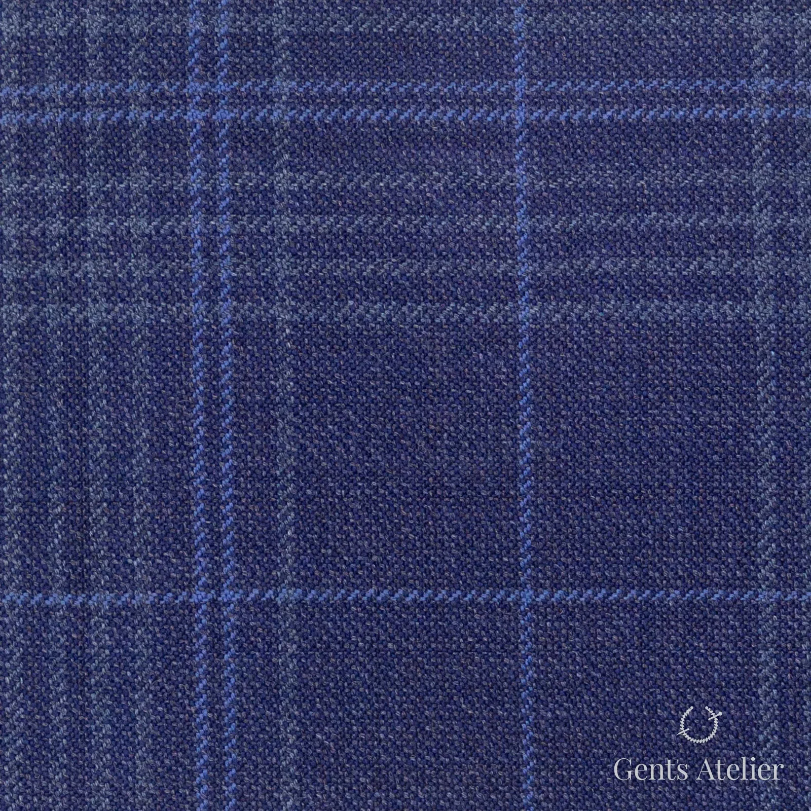 Костюмная ткань Marzoni 600 - 360 / 900 — Фиолетовый, оконная клетка, 100% шерсть
