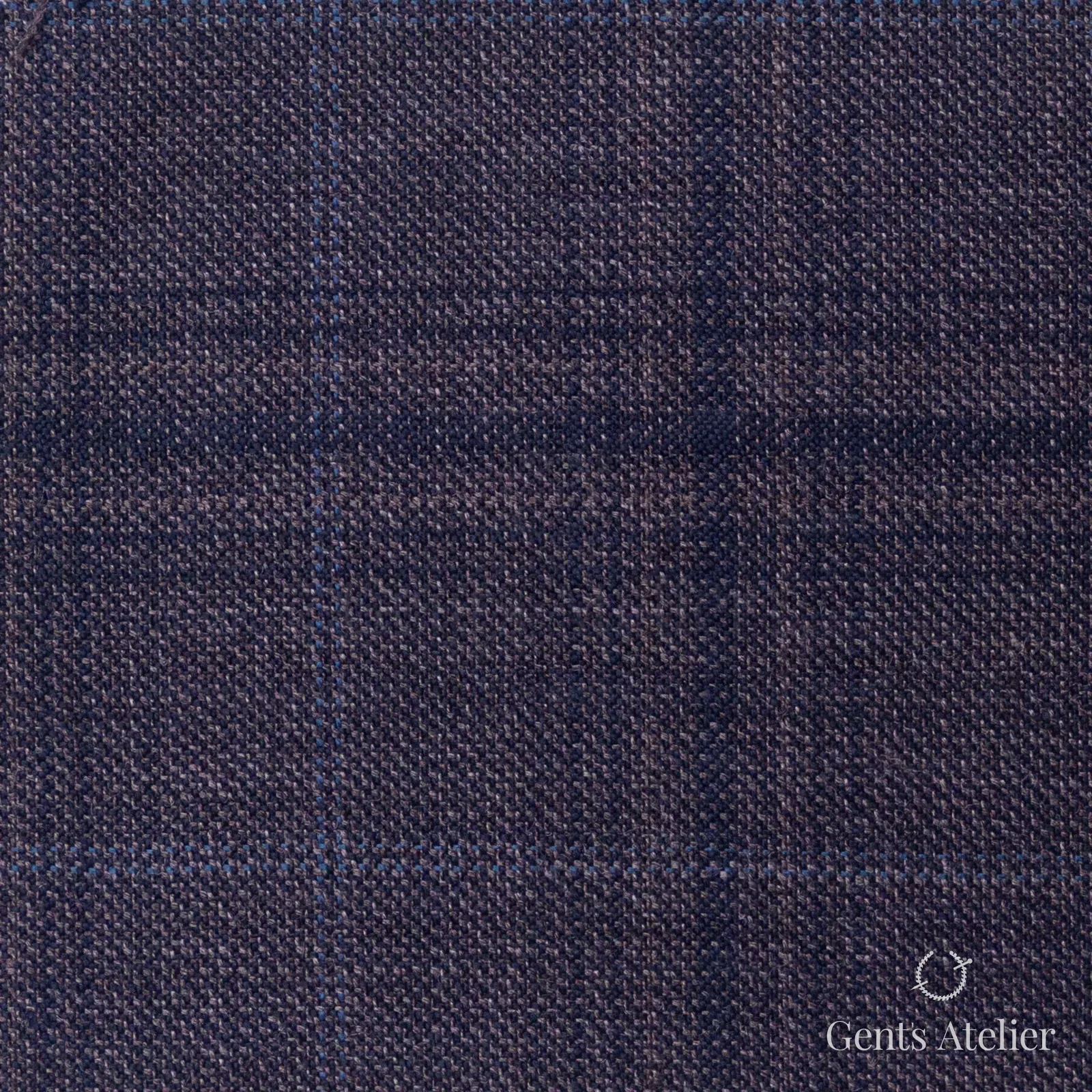 Костюмная ткань Marzoni 600 - 387 / 900 — Lavender / Синий, оконная клетка, 100% шерсть