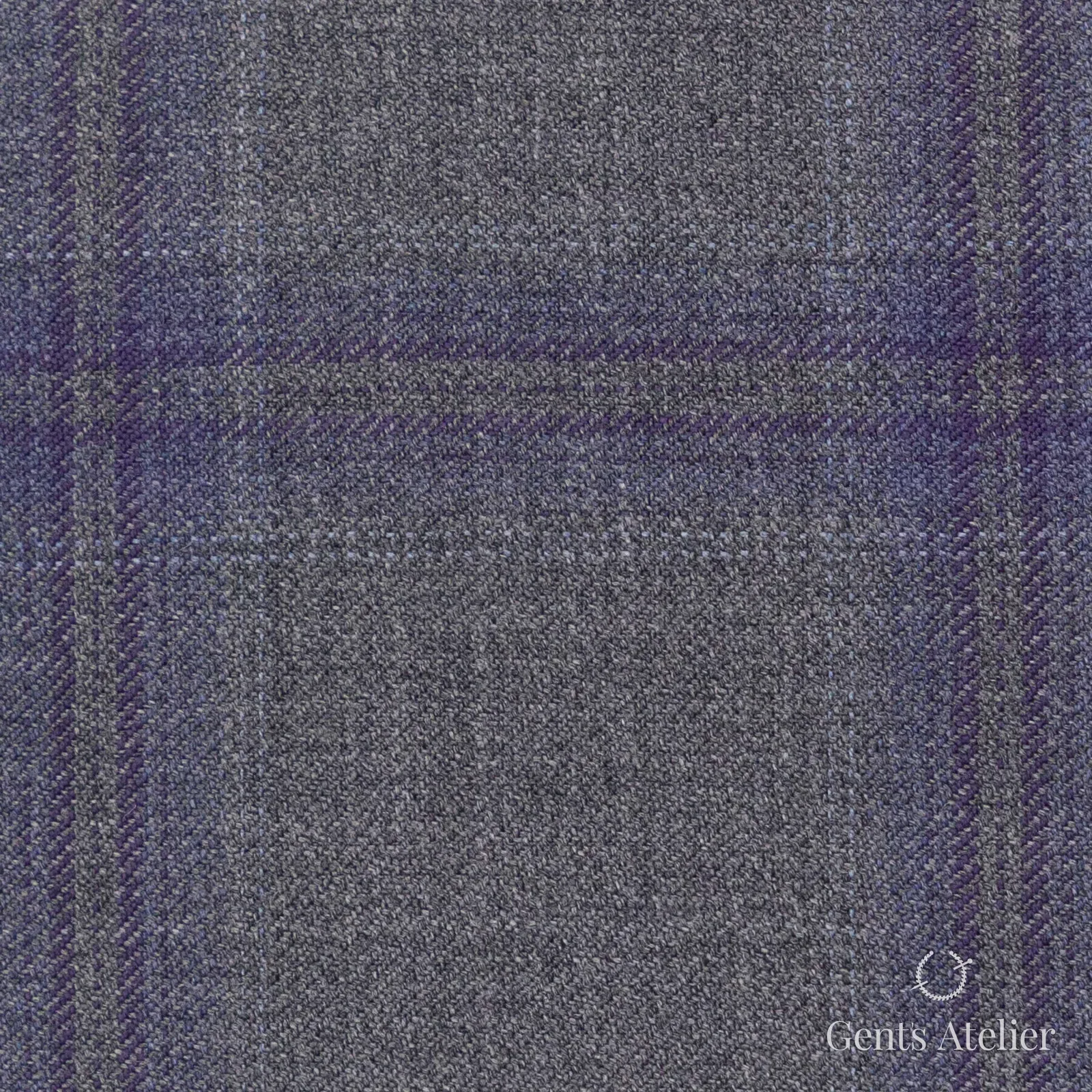 Костюмная ткань Marzoni 600 - 391 / 900 — Бордовый / Синий, оконная клетка, 100% шерсть