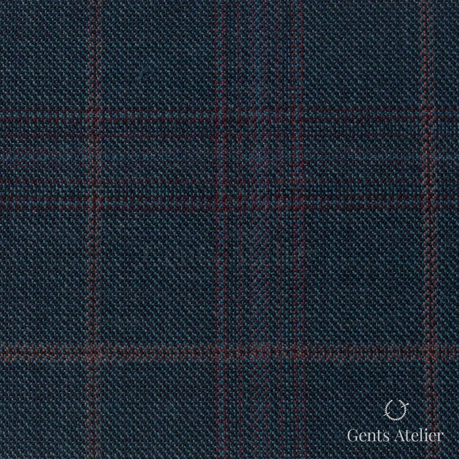 Костюмная ткань Marzoni 600 - 418 / 900 — Зелёный / Коричневый, оконная клетка, 100% шерсть