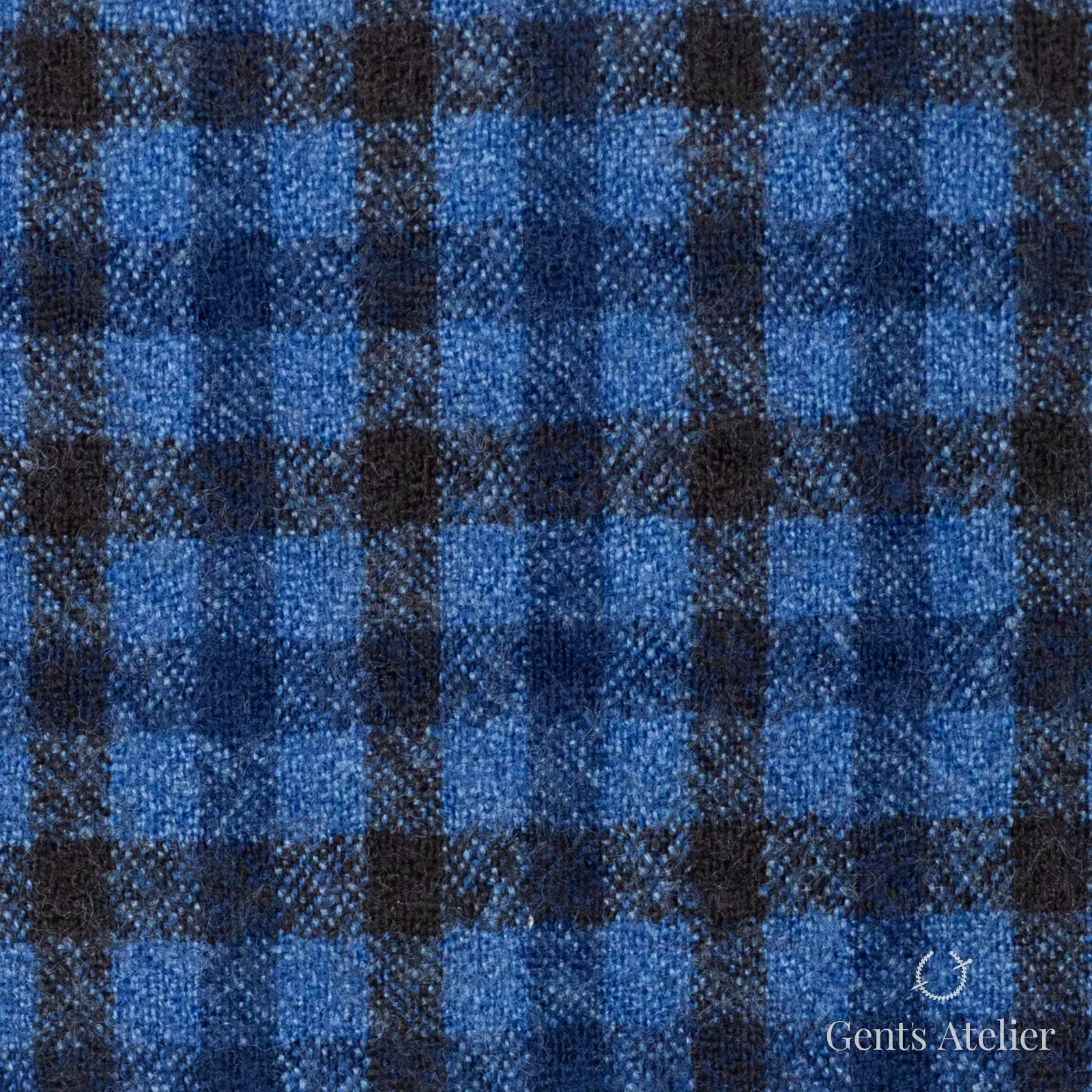 Костюмная ткань Marzoni 609 - 032 / 900 — Синий, клетка, 100% шерсть