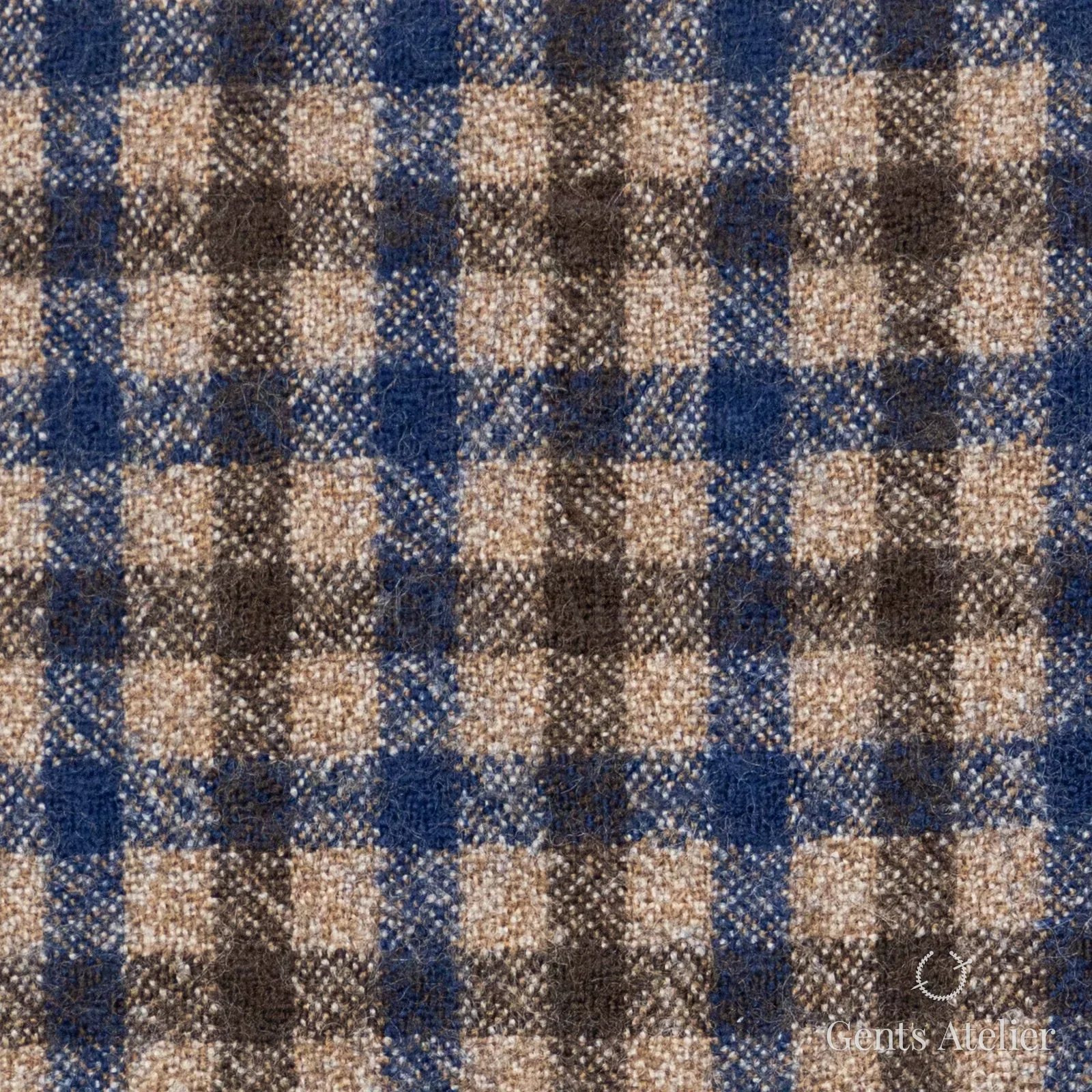 Костюмная ткань Marzoni 609 - 033 / 900 — Коричневый, клетка, 100% шерсть