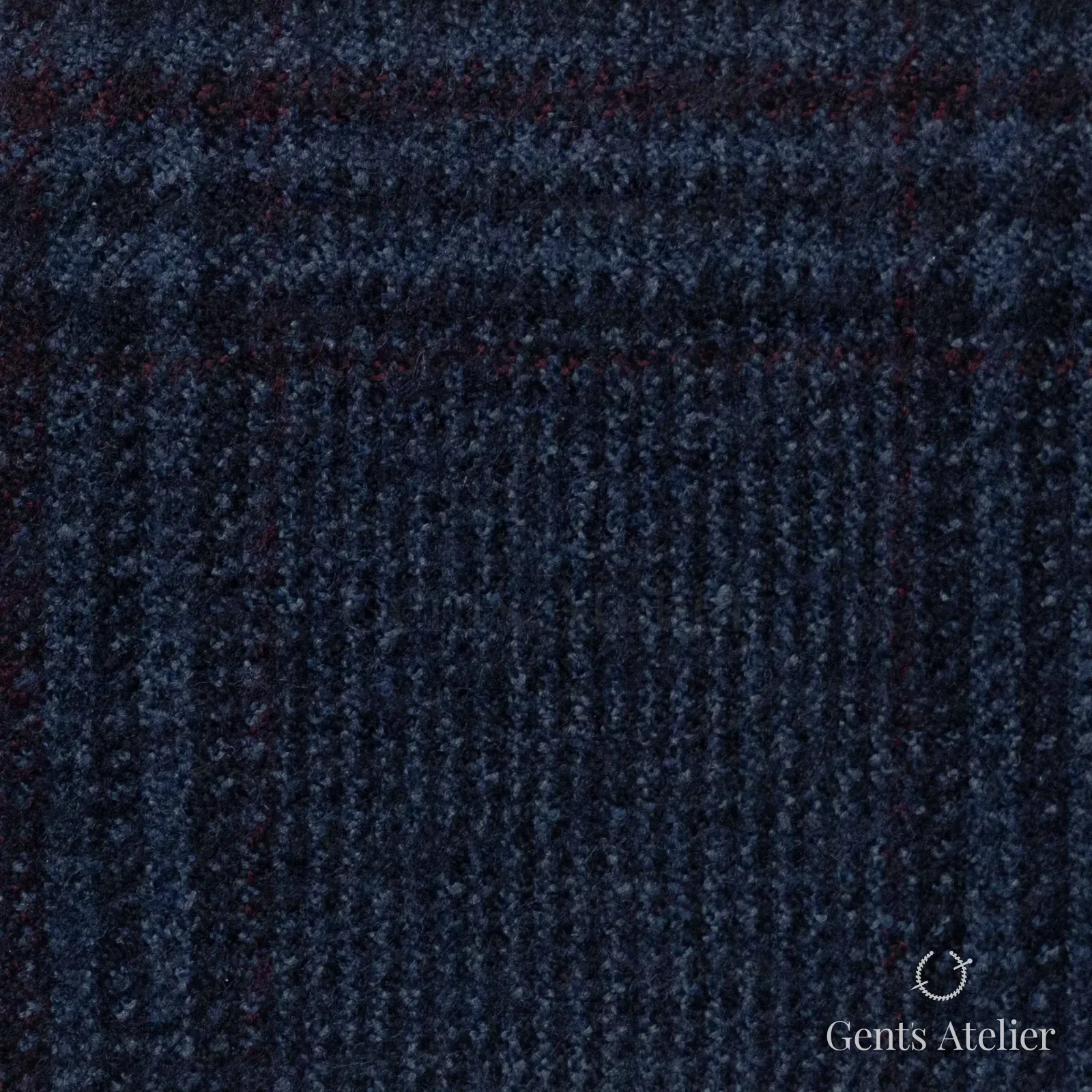 Костюмная ткань Marzoni 641 - 099 / 900 — Char Blue, клетка, 100% шерсть
