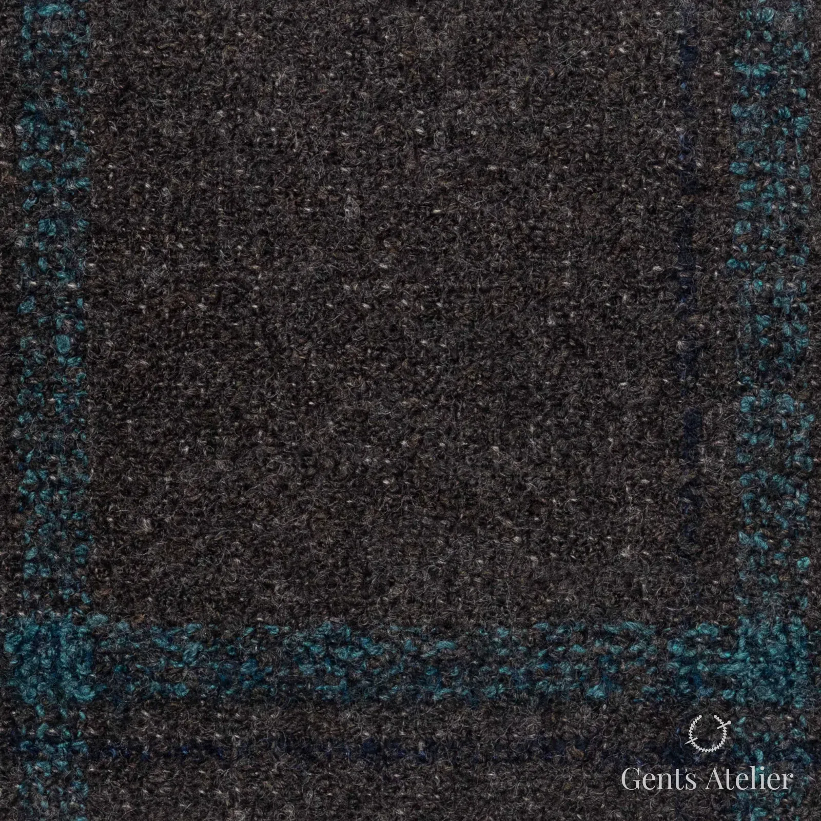 Костюмная ткань Marzoni 641 - 149 / 1000 — Коричневый / Teal / Тёмно-синий, оконная клетка, 45% шерсть, 41% хлопок, 14% полиамид