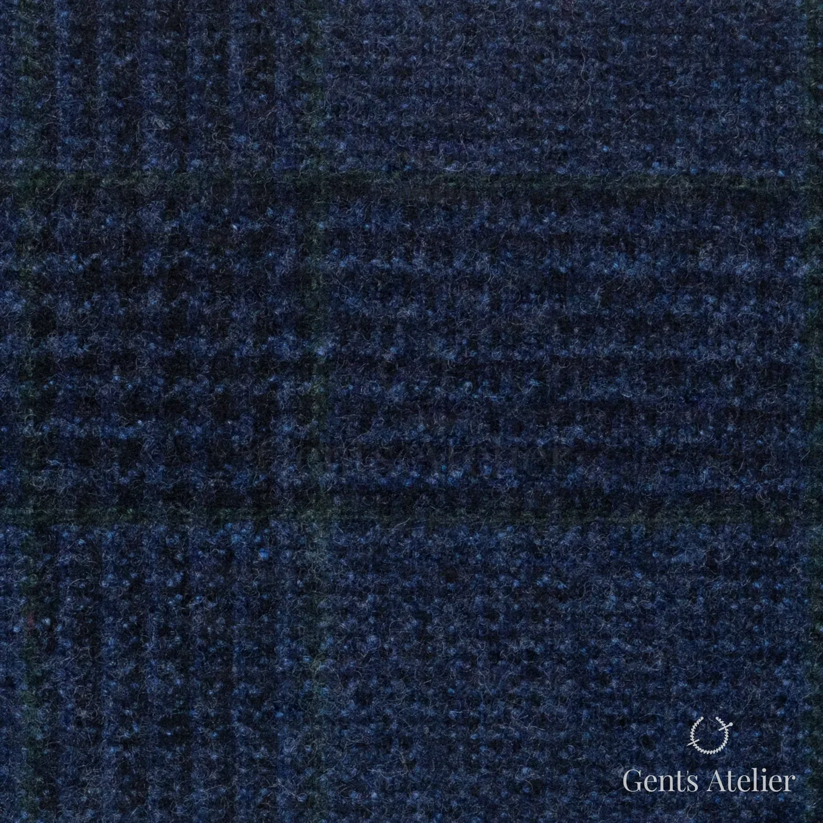 Костюмная ткань Marzoni 641 - 175 / 1000 — Синий / Зелёный, клетка, 100% шерсть